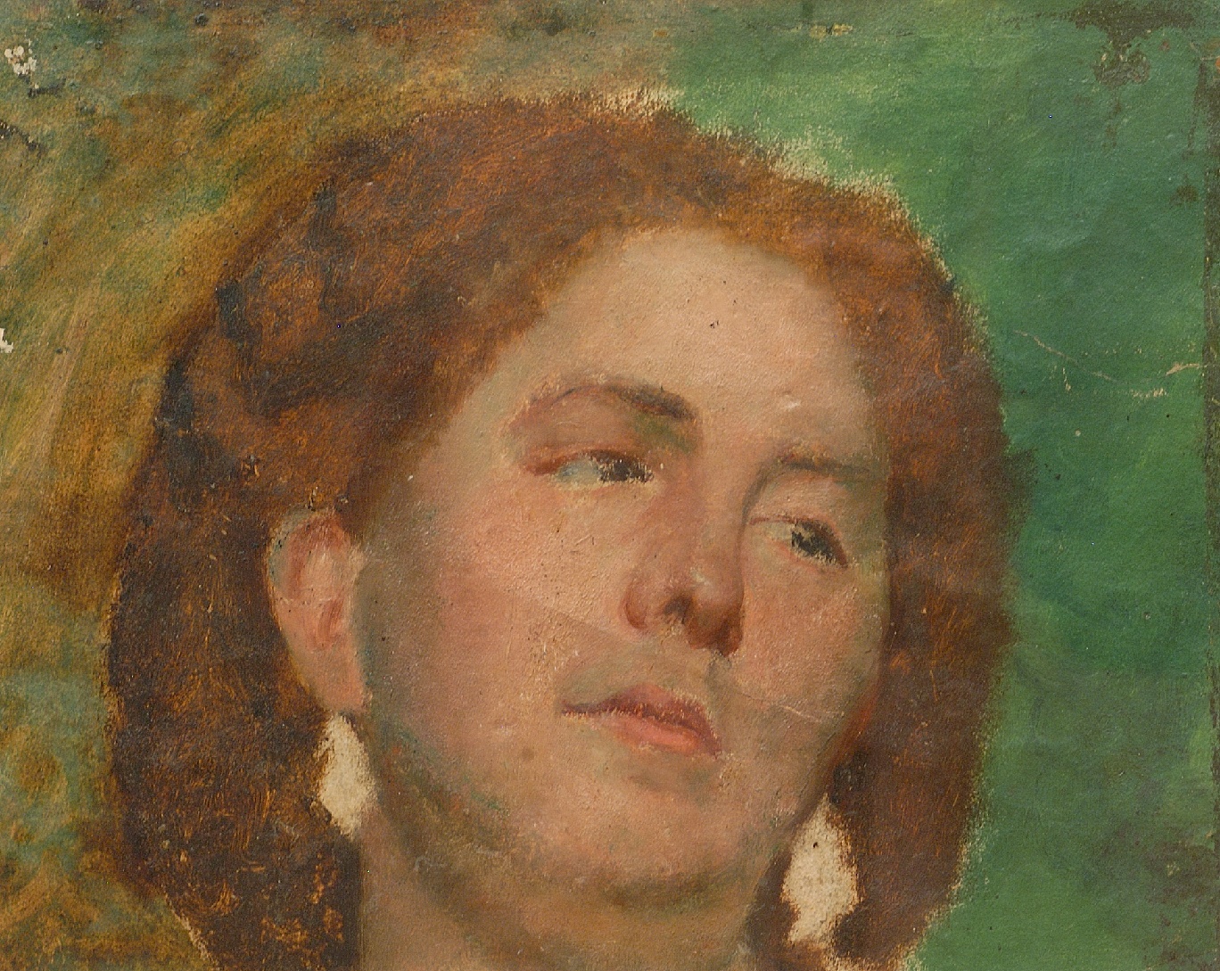 testa di donna (dipinto) di Ranzoni, Daniele (terzo quarto XIX)