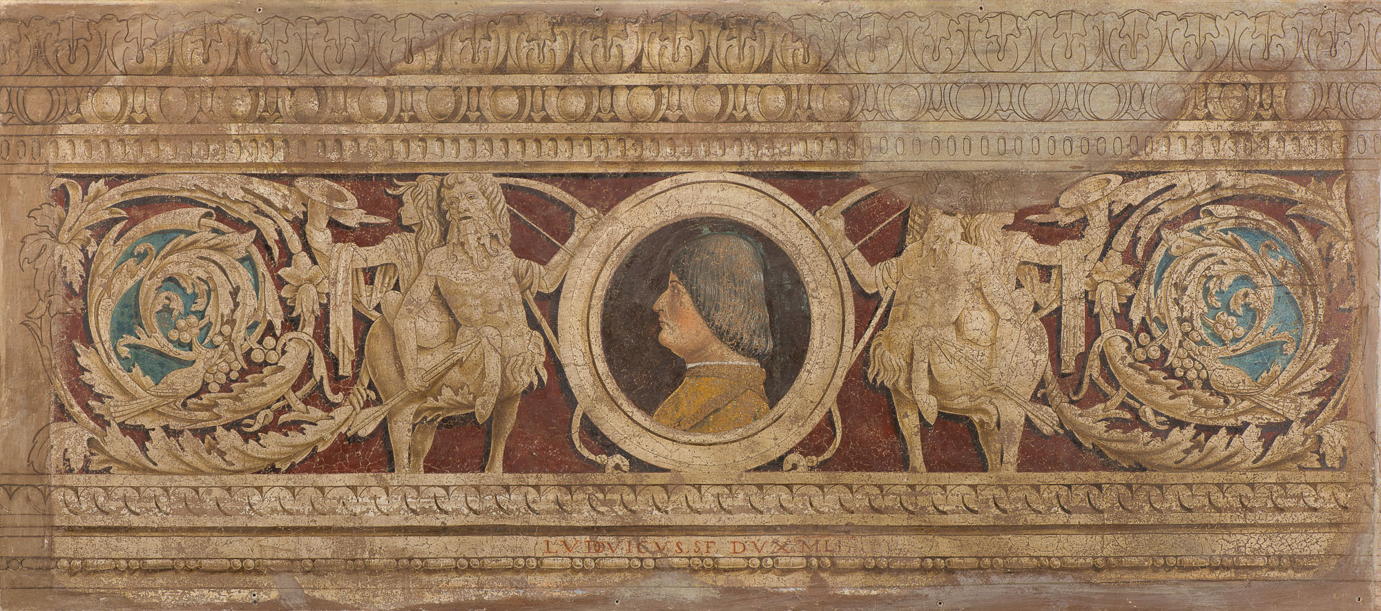 Ritratto di Ludovico Sforza detto Ludovico il Moro, VII Duca di Milano (dipinto - dipinto murale) di Bramante Donato (scuola) - ambito italiano (fine XV)