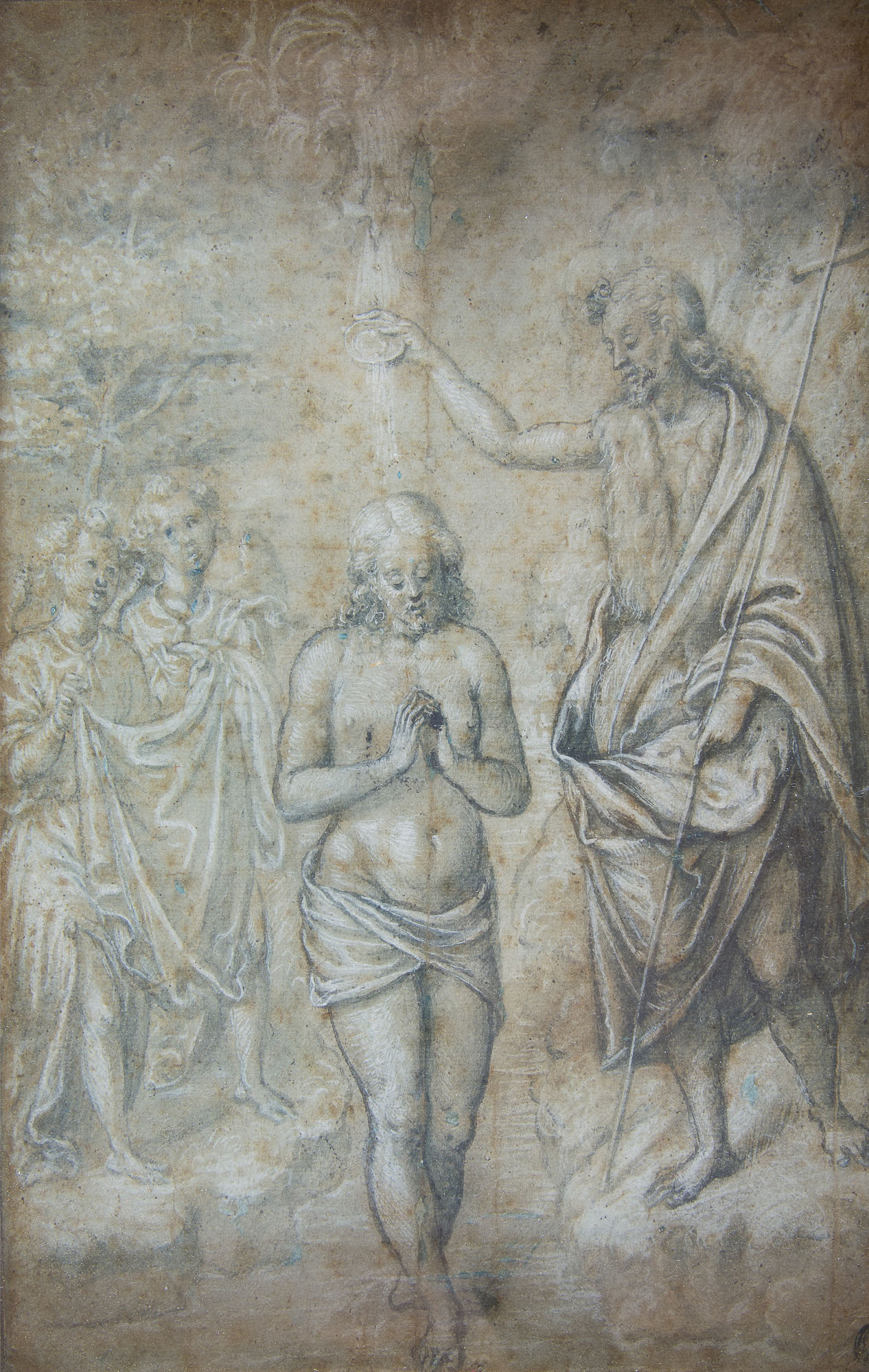 Battesimo di Gesù (disegno) di Ferrari Gaudenzio (scuola) - ambito italiano (XVI)