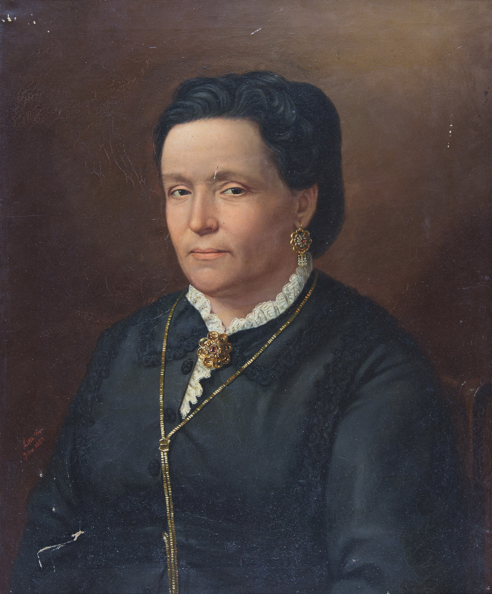 Ritratto della signora Carolina, ritratto (dipinto) di Litta, Luigi - ambito italiano (XIX)
