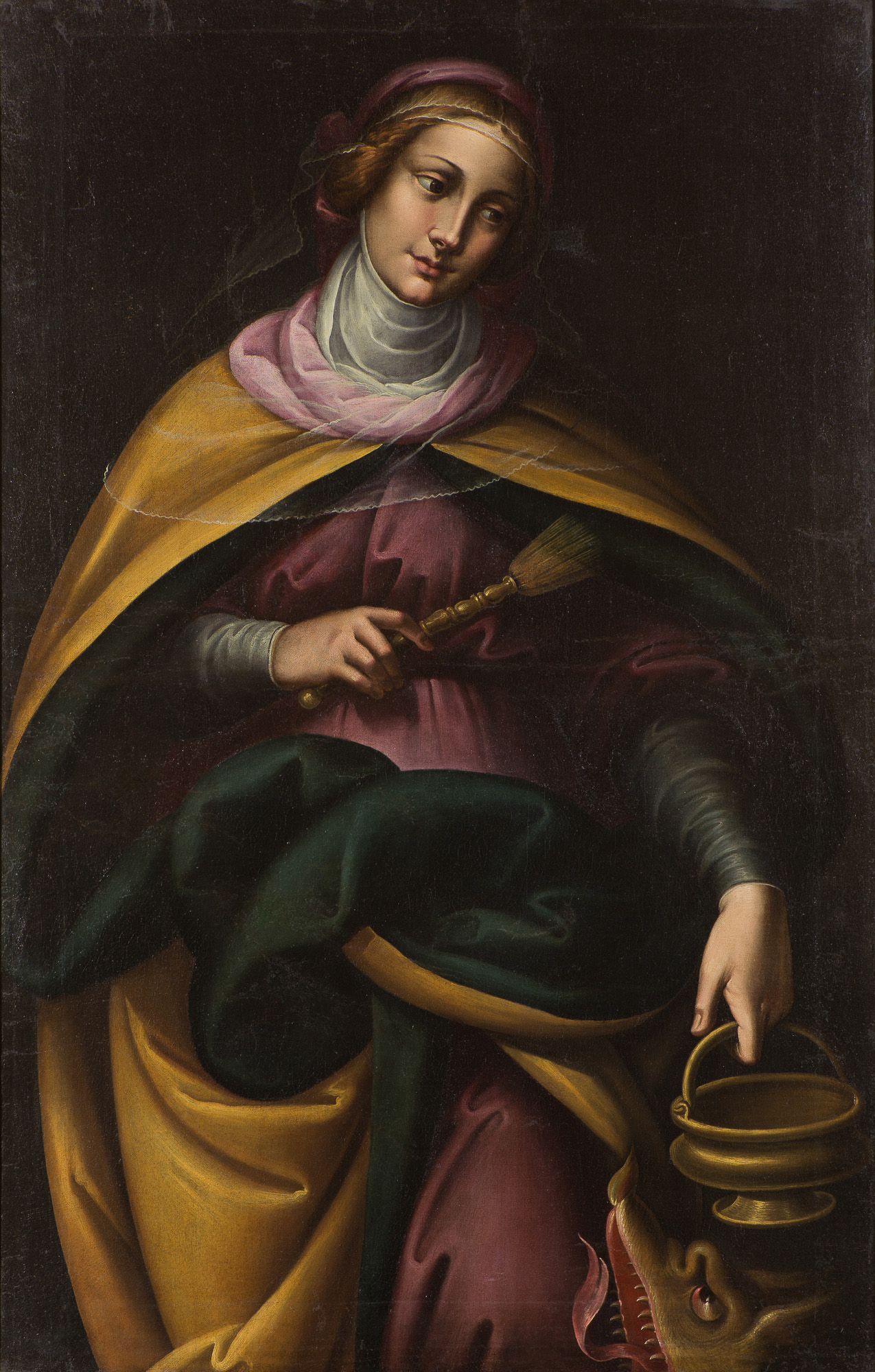 Santa Marta, Ritratto di Santa (dipinto) di Giovenone Gerolamo - ambito italiano (XVI)
