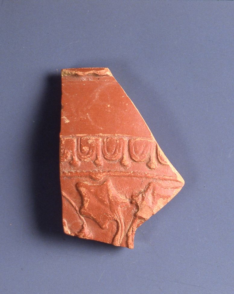 coppa/ emisferica, orlo, Dragendorff 37 - ambito gallo romano, produzione di La Graufesenque (I-II)
