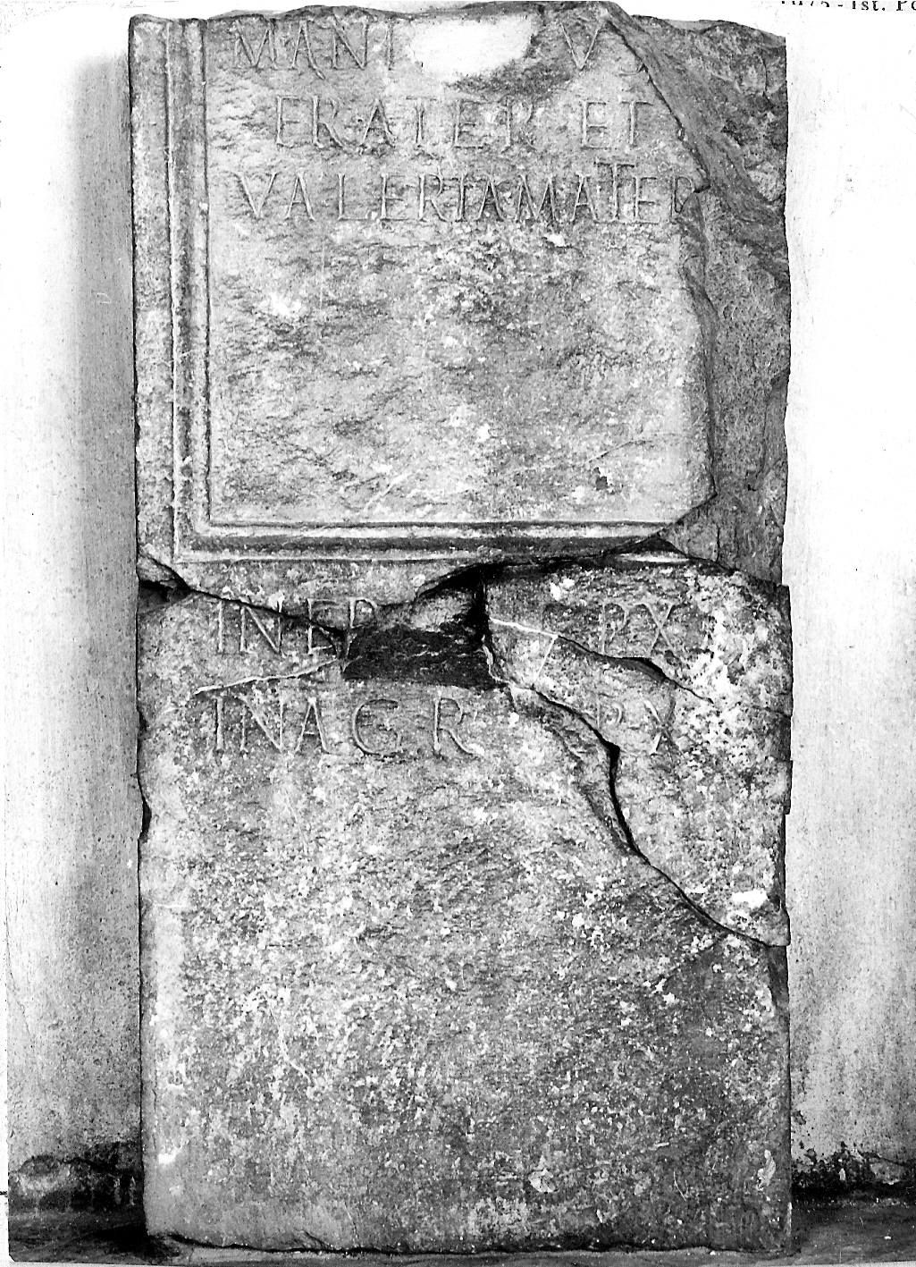stele funeraria, frammento - produzione Italia settentrionale (prima metà sec. I)