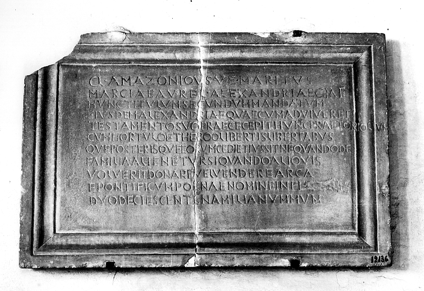 lapide tombale, opera isolata - produzione Italia centrale (?) (secc. III/ IV)