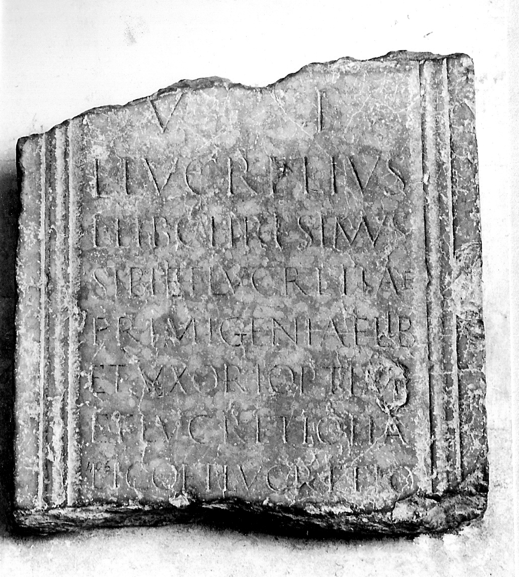 lapide tombale, frammento - produzione Italia settentrionale (secc. I/ II)