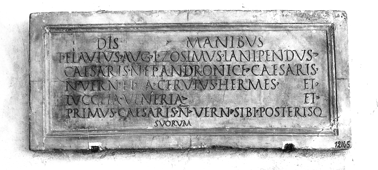 lapide tombale, opera isolata - produzione romana (?) (secc. I/ II)