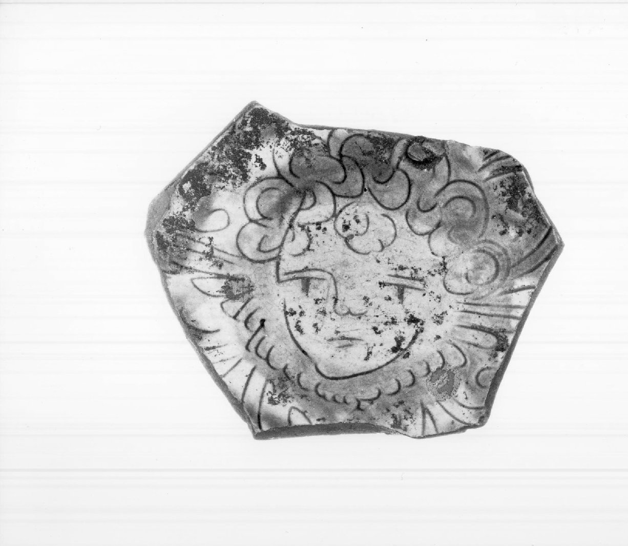 piatto, frammento - bottega mantovana (sec. XVI)