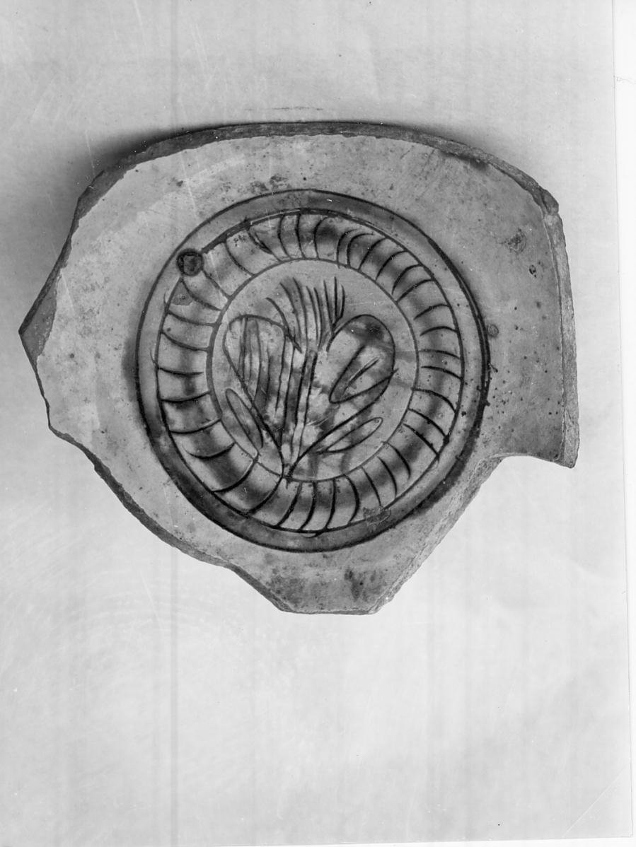 piatto, frammento - bottega mantovana (sec. XVI)