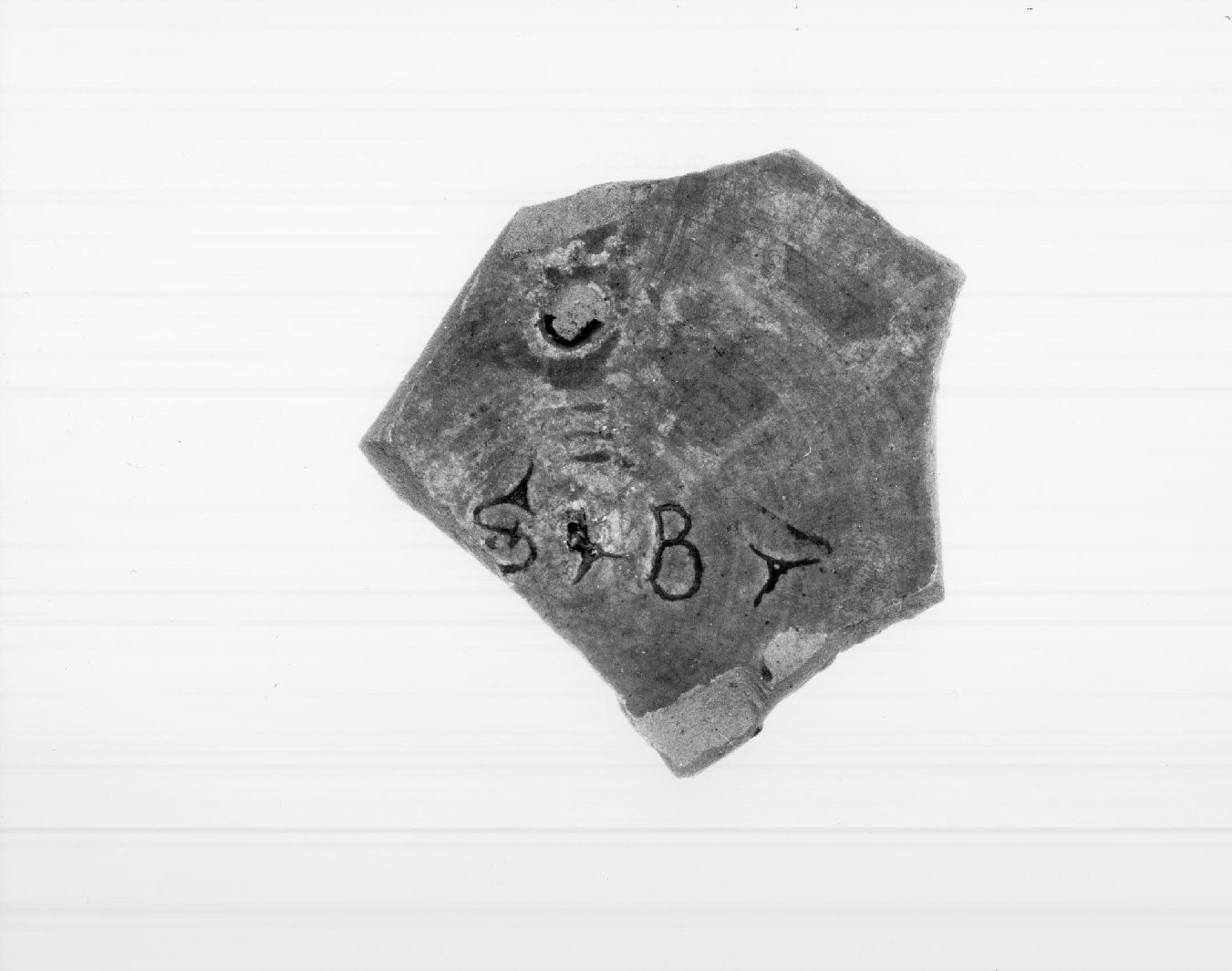 piatto, frammento - bottega mantovana (primo quarto sec. XVI)