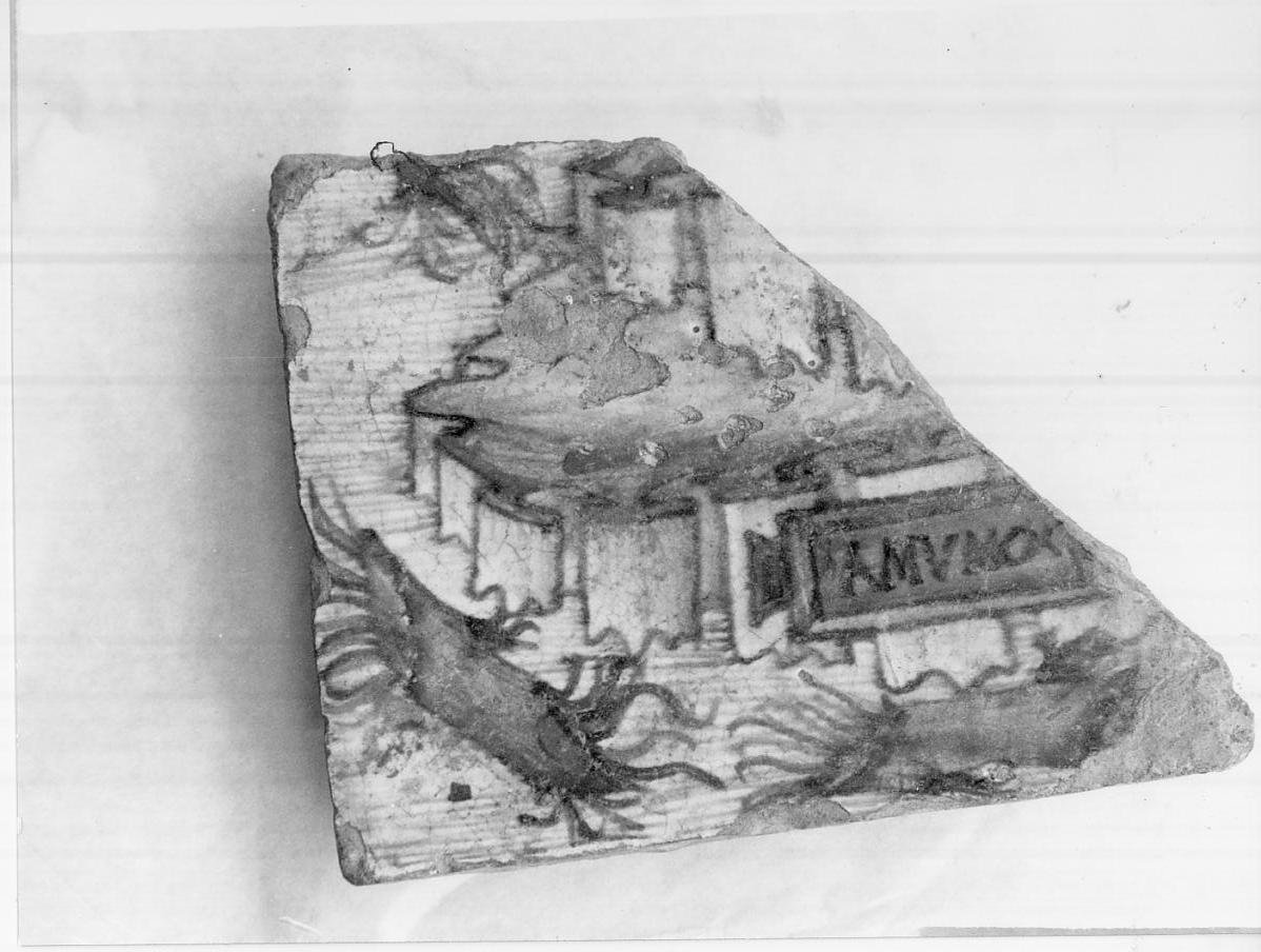 mattonella, frammento - produzione di Pesaro (fine sec. XV)