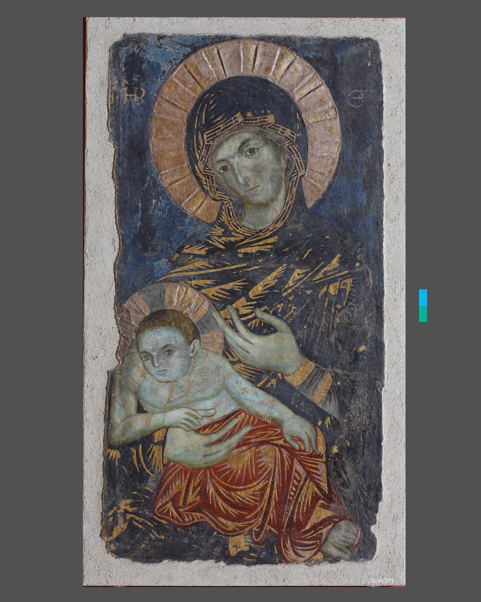 Madonna con Bambino (dipinto, opera isolata) di Maestro di S. Francesco di Mantova (sec. XIV)