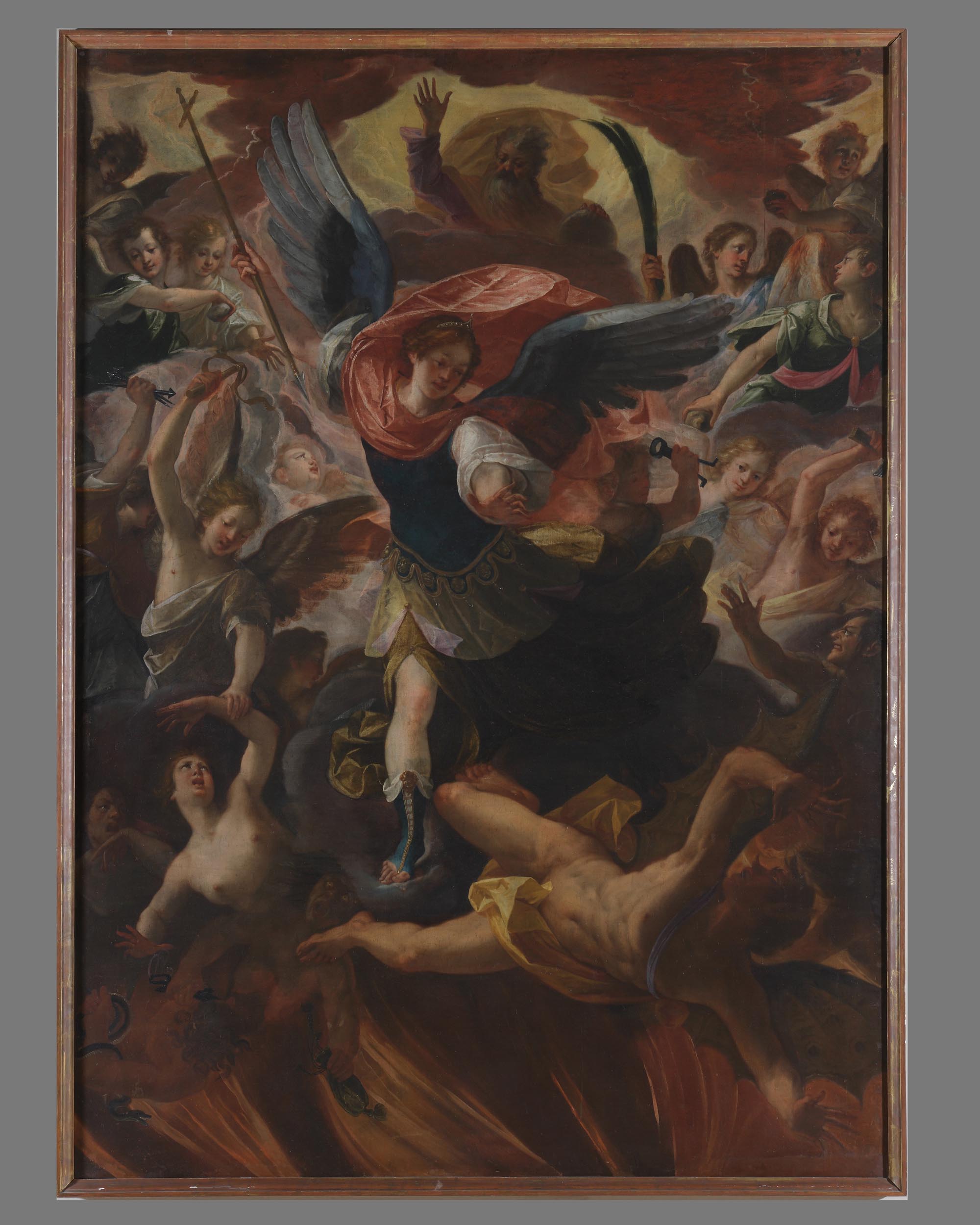 San Michele Arcangelo schiaccia il demonio (dipinto, opera isolata) di Viani Antonio Maria (sec. XVI)