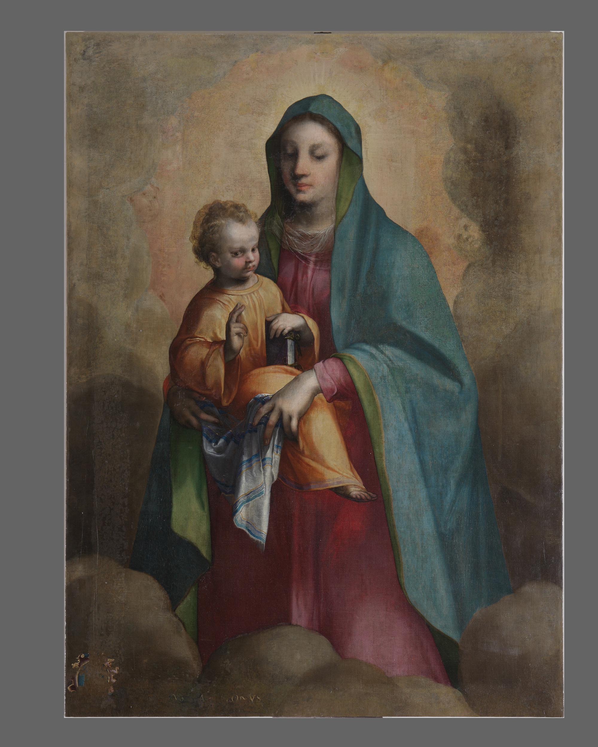 Madonna del popolo (dipinto, opera isolata) di Marcoleoni Francesco (sec. XVII)