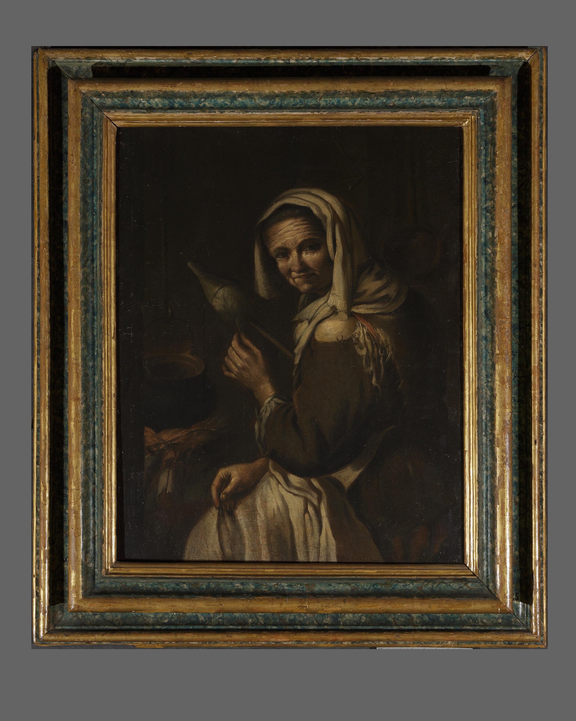 filatrice (dipinto, opera isolata) di Cipper Giacomo Francesco (bottega) (sec. XVIII)