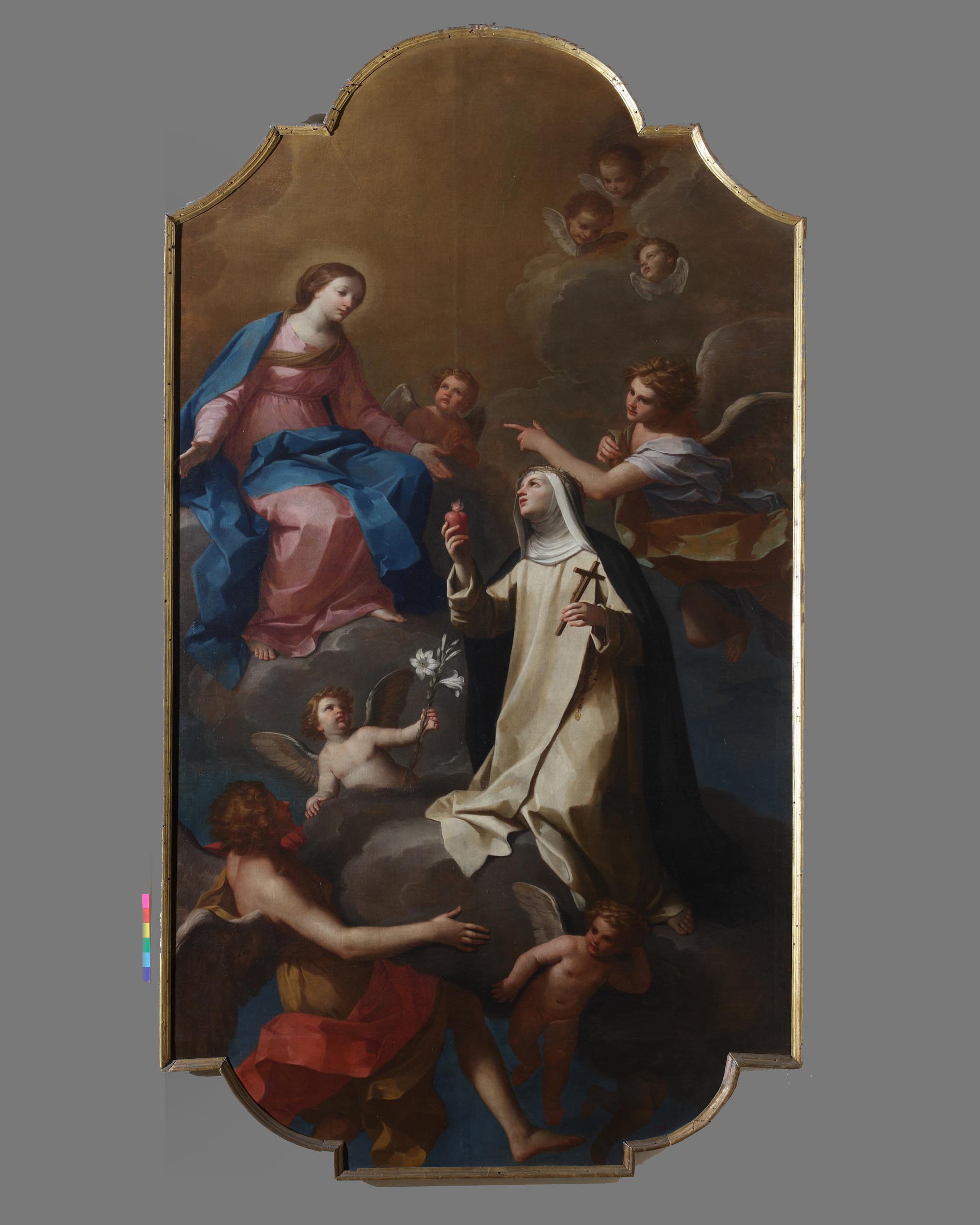 Madonna col Bambino e la beata Osanna Andreasi (dipinto, opera isolata) di Donnini Girolamo (sec. XVIII)