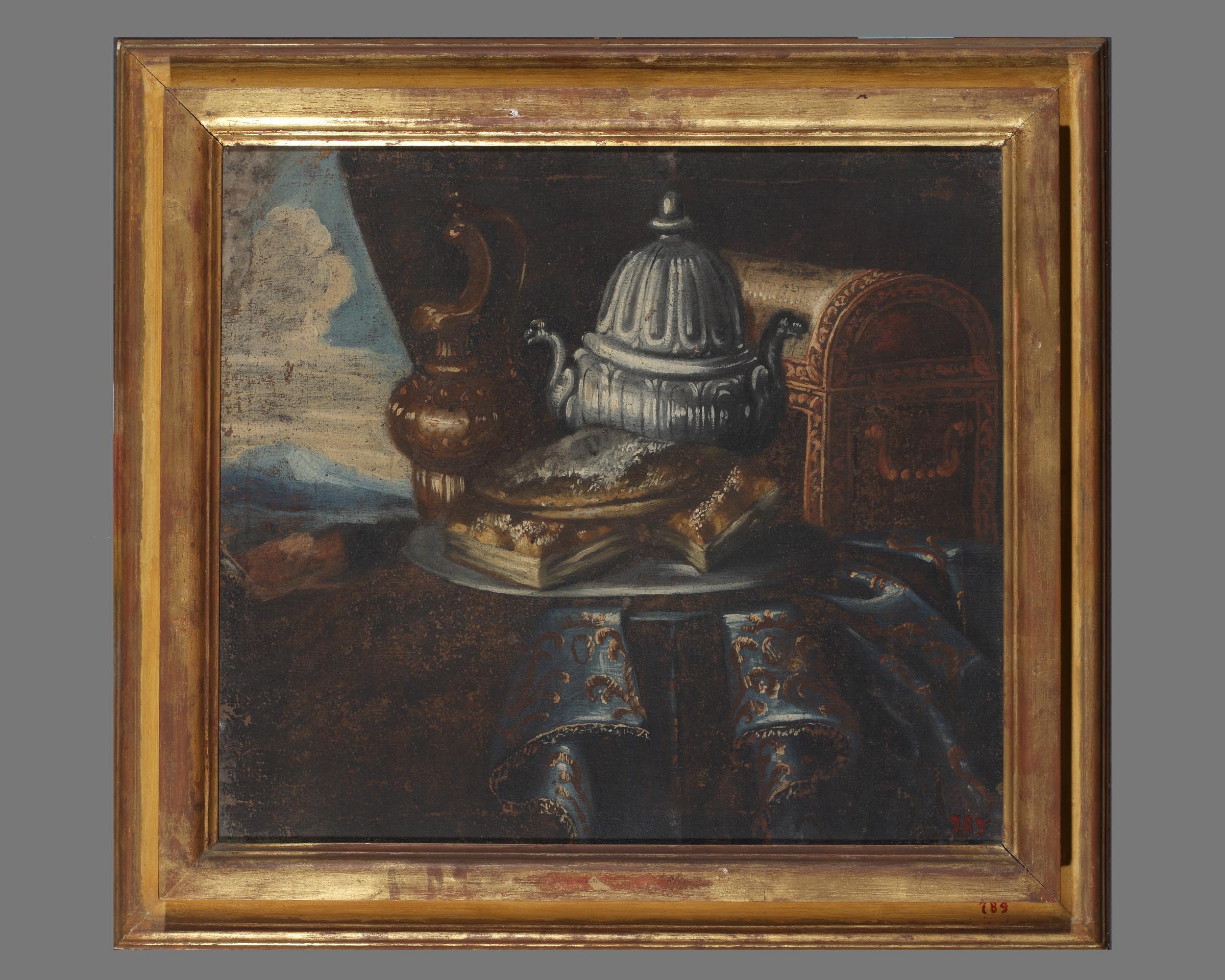 natura morta con cofanetto (dipinto, opera isolata) di Gianlisi Antonio il Giovane (cerchia) (primo quarto sec. XVIII)