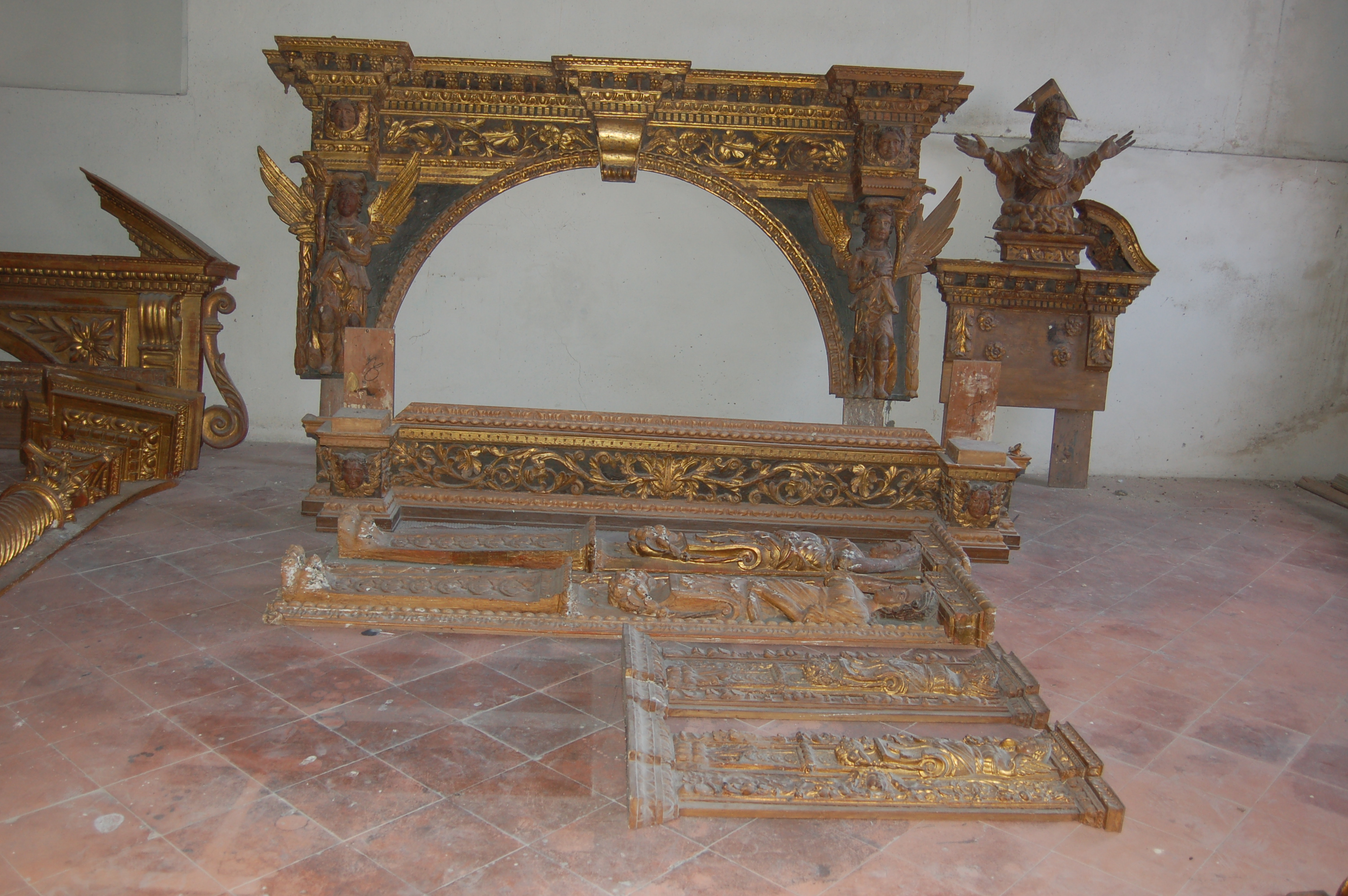 altare, insieme - ambito lombardo (fine/ inizio secc. XVI/ XVII)