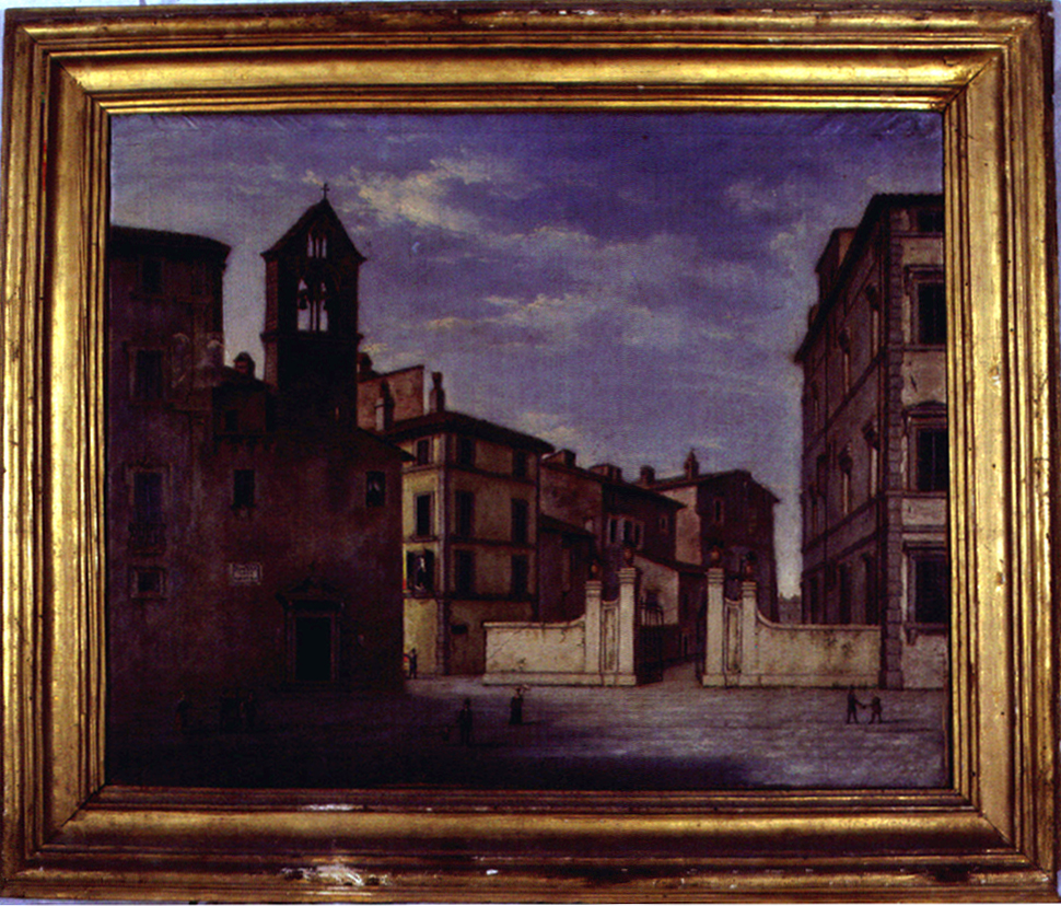 veduta di città (dipinto, serie) di Rossi Giuseppe (seconda metà sec. XIX)