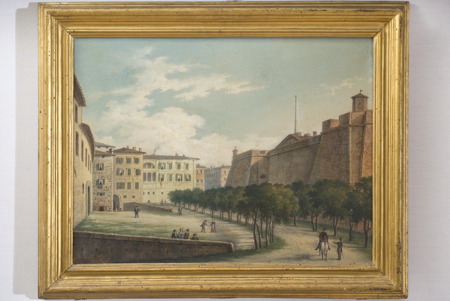 veduta di città (dipinto, serie) di Rossi Giuseppe (seconda metà sec. XIX)