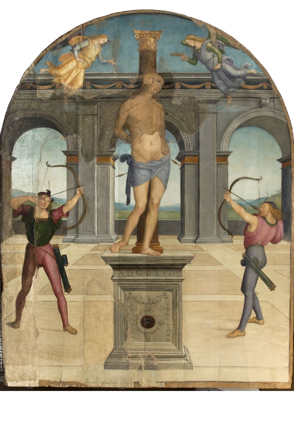 martirio di San Sebastiano (dipinto, opera isolata) di Vannucci Pietro detto Perugino (attribuito) (primo quarto sec. XVI)