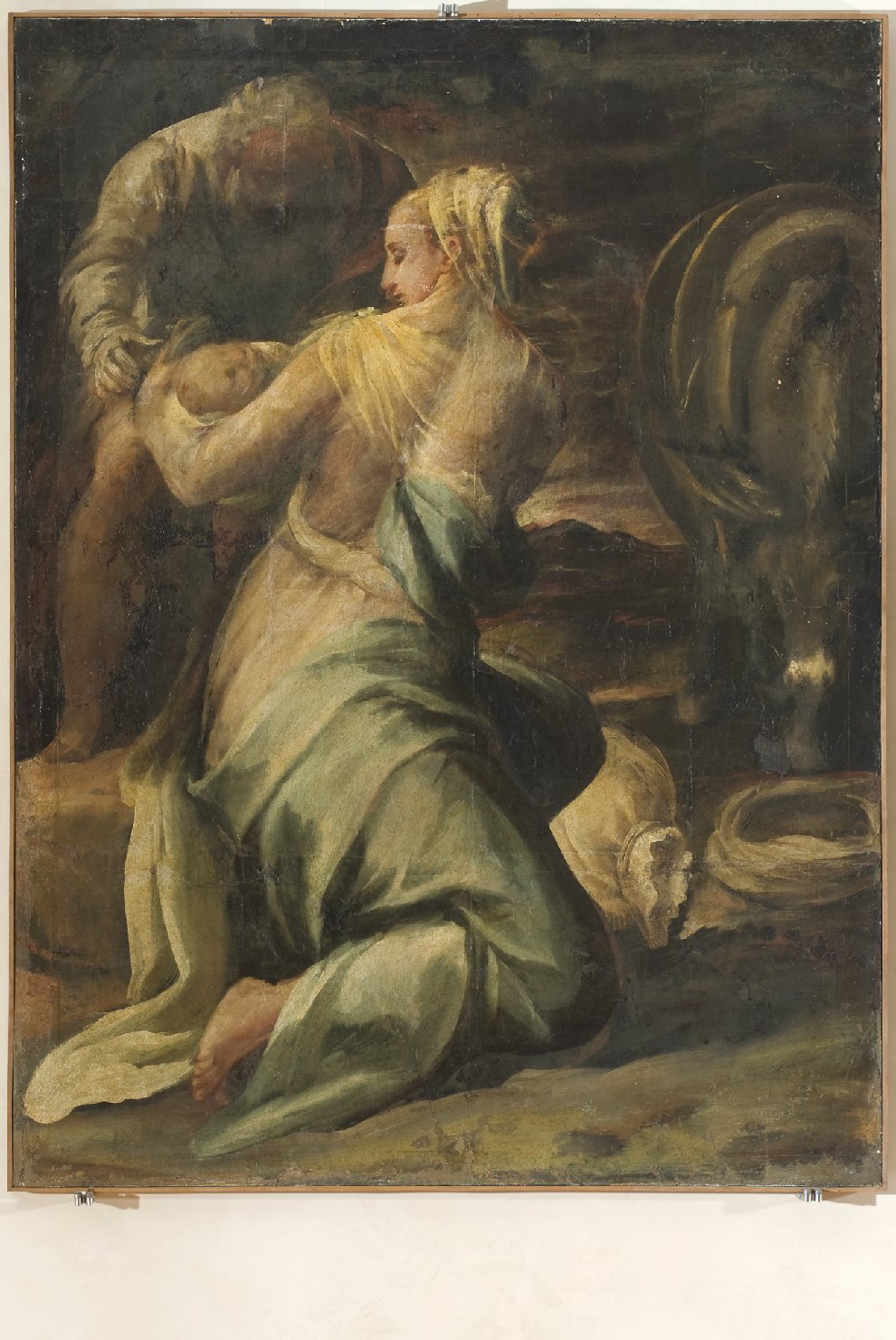 riposo nella fuga in Egitto (dipinto, opera isolata) di Alfani Orazio di Domenico (seconda metà sec. XVI)