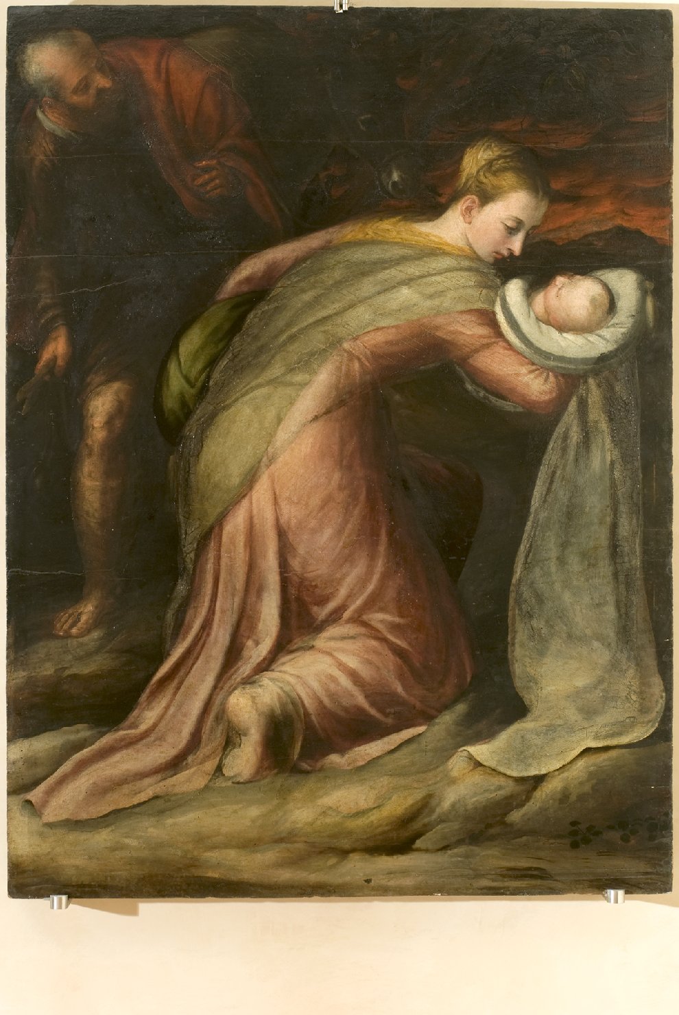 Sacra Famiglia (dipinto, opera isolata) di Alfani Orazio di Domenico (attribuito) (seconda metà sec. XVI)