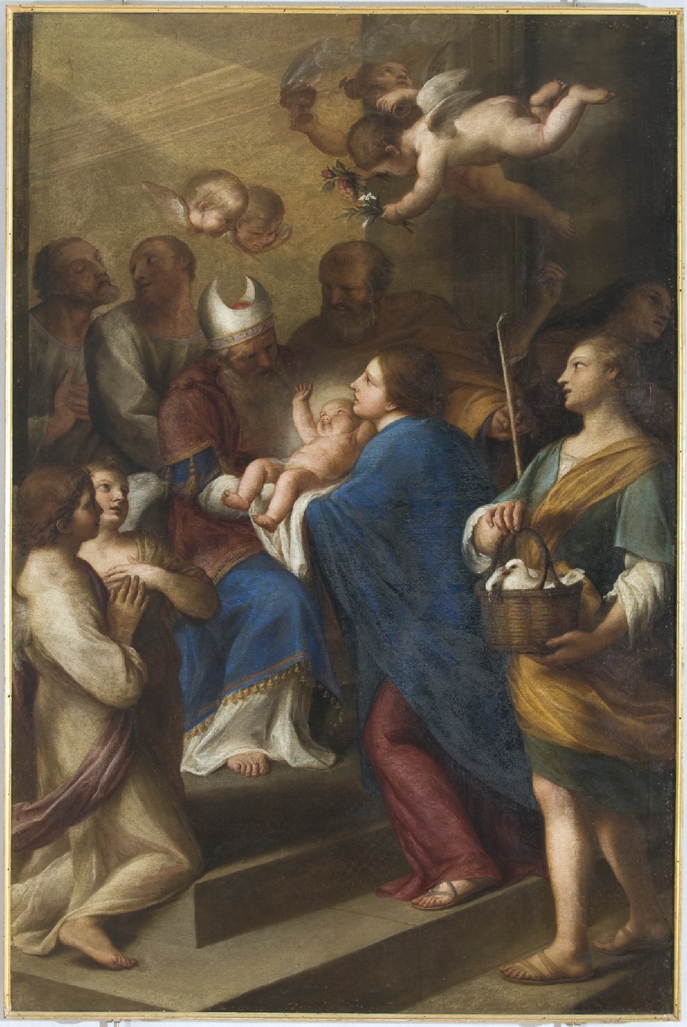 presentazione di Gesù al tempio (dipinto, opera isolata) di Sacchi Andrea (attribuito) (metà sec. XVII)