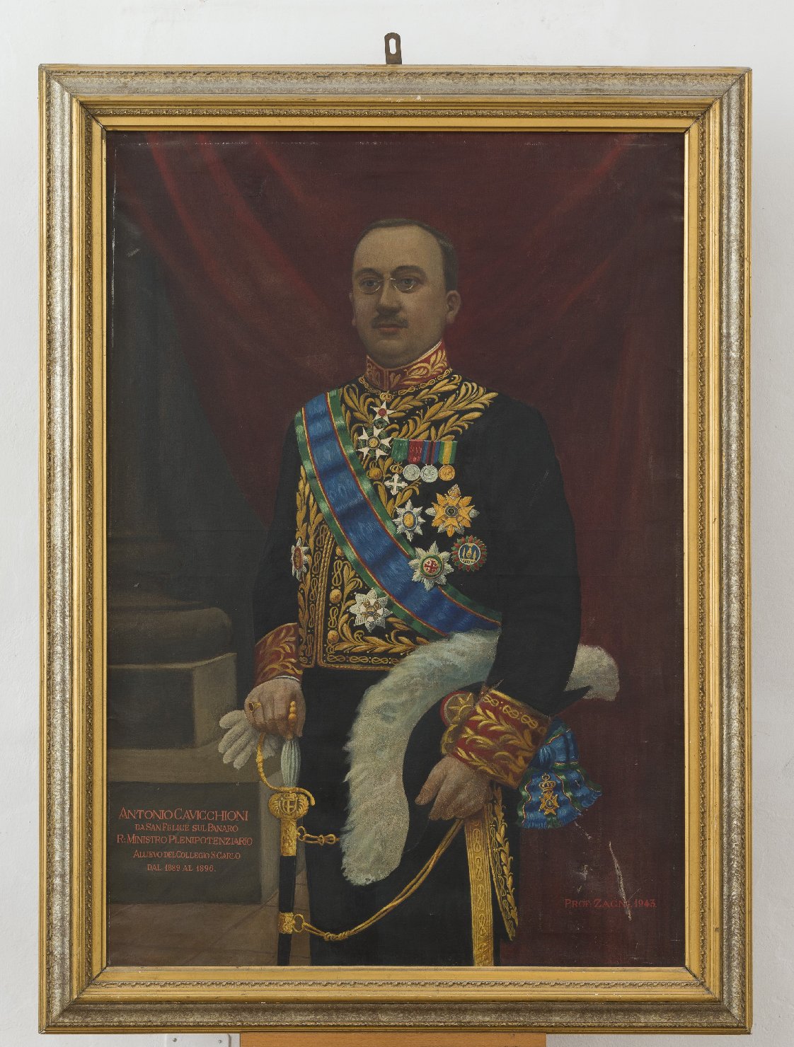 Ritratto di Antonio Cavicchioni (dipinto) di Zagni Gustavo (sec. XX)