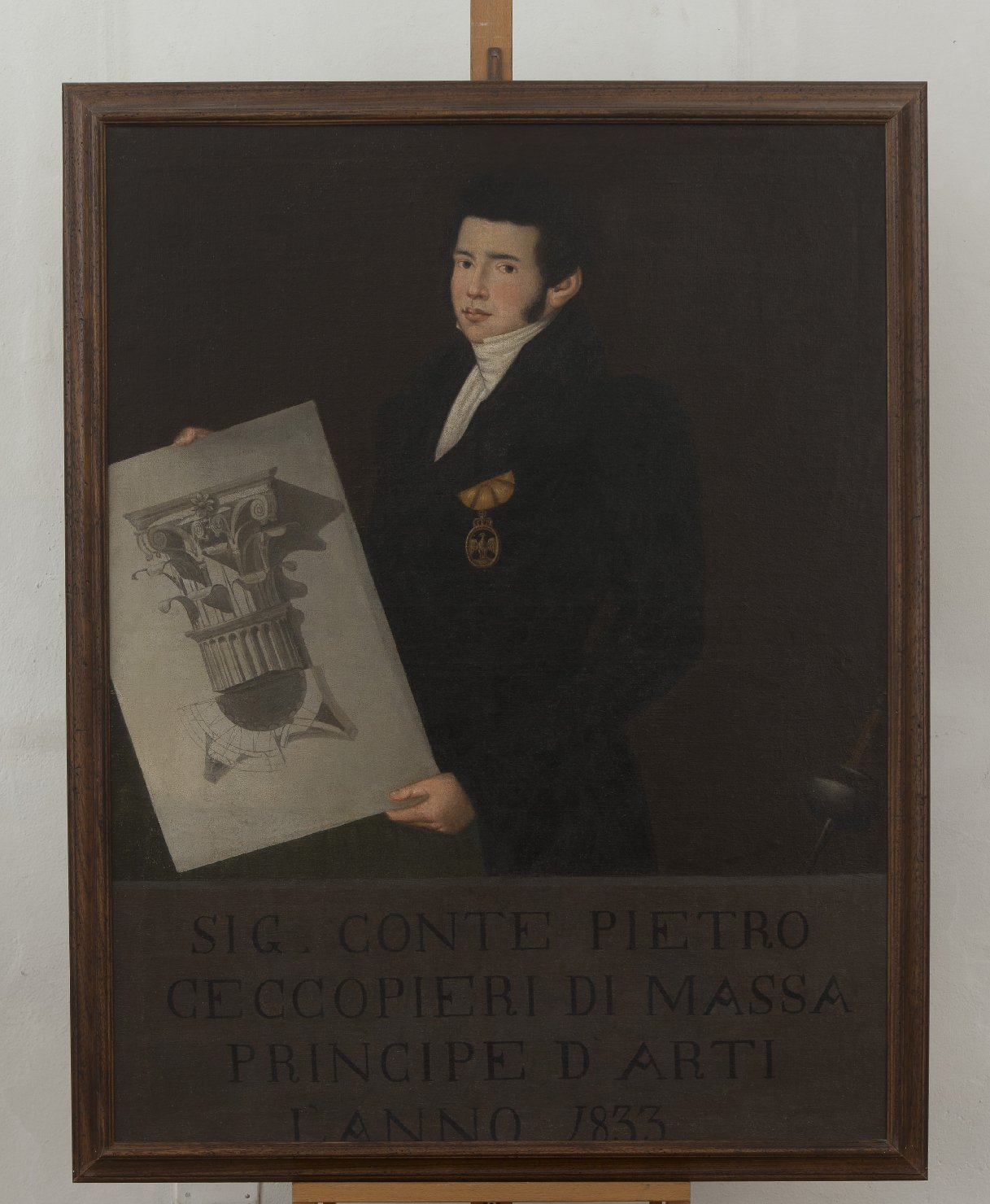 Ritratto di Pietro Ceccopieri (dipinto) di Girotti Luigi (attribuito) (sec. XIX)