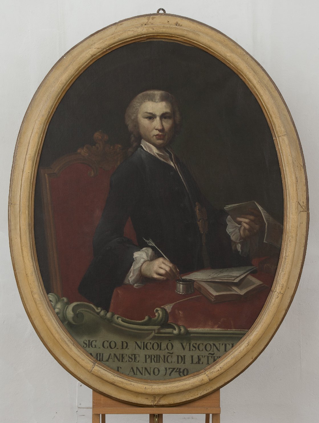 Ritratto di Nicolò Visconti (dipinto) di Vellani Francesco (maniera) (sec. XVIII)
