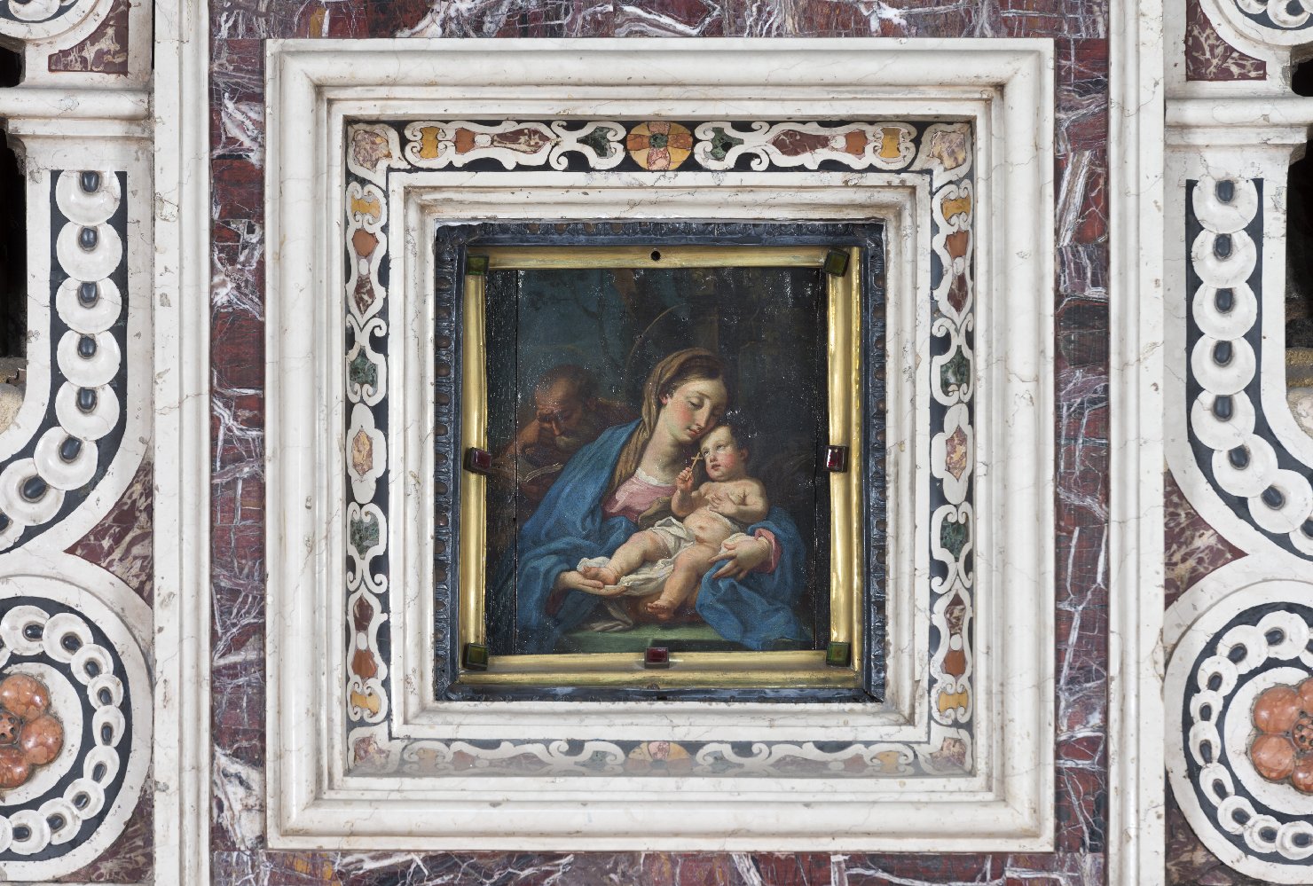 Sacra Famiglia (dipinto) di Riderle Giovanni (sec. XVIII)