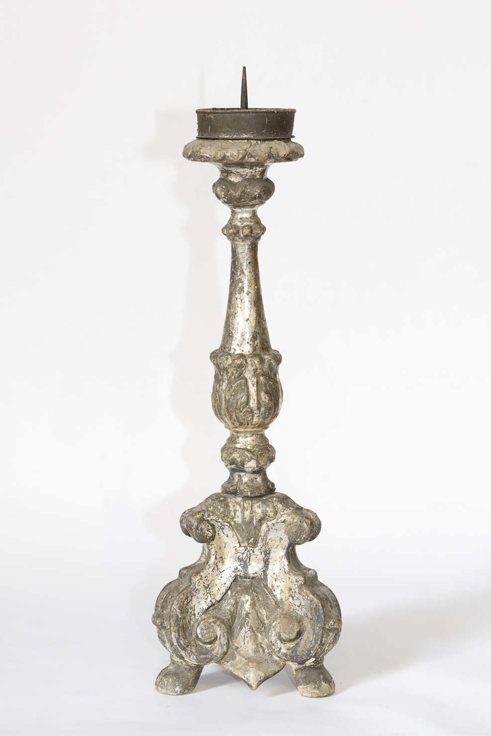 candeliere da chiesa, serie - bottega modenese (sec. XVIII)