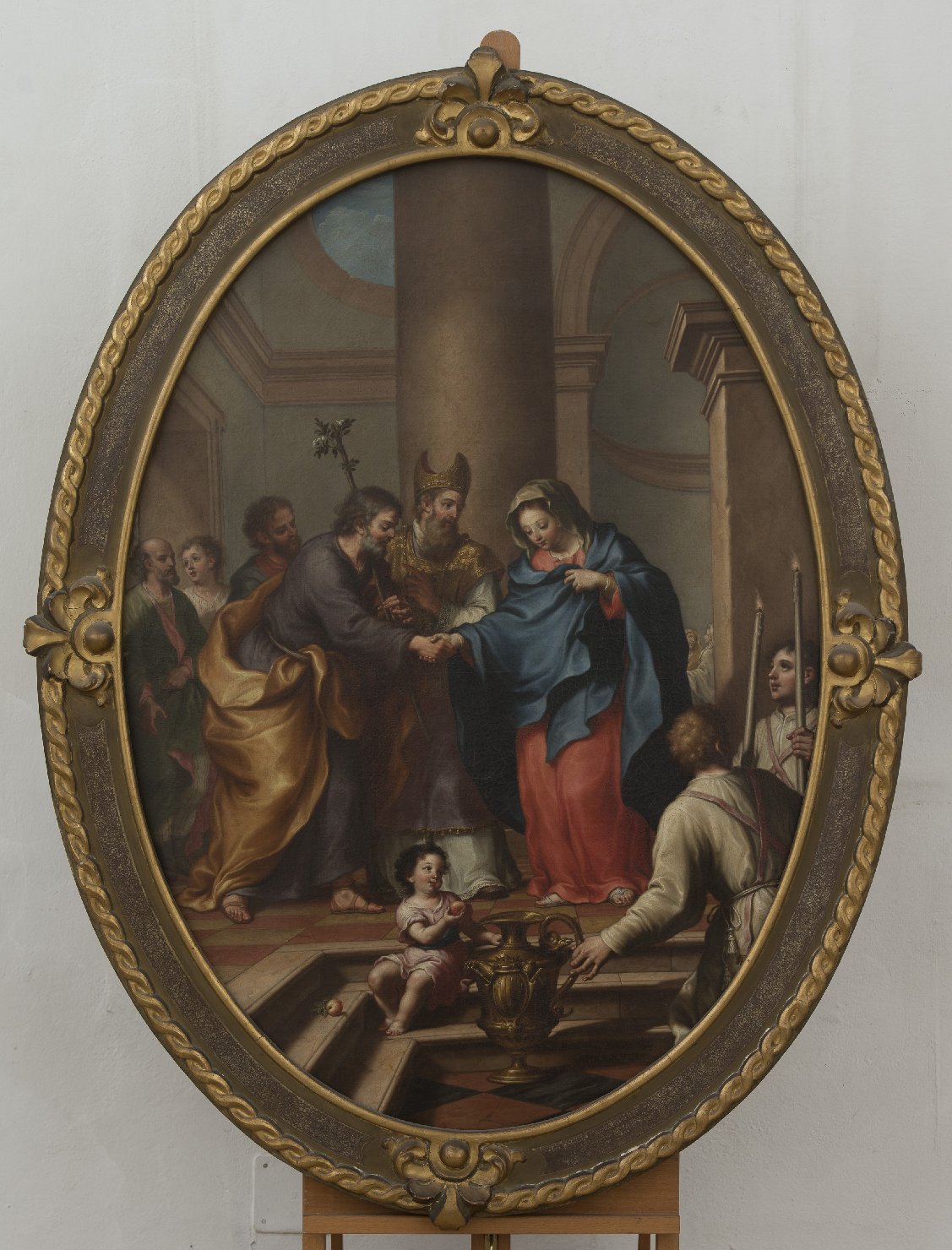 Sposalizio di Maria Vergine (dipinto) di Litterini Bartolomeo (sec. XVIII)