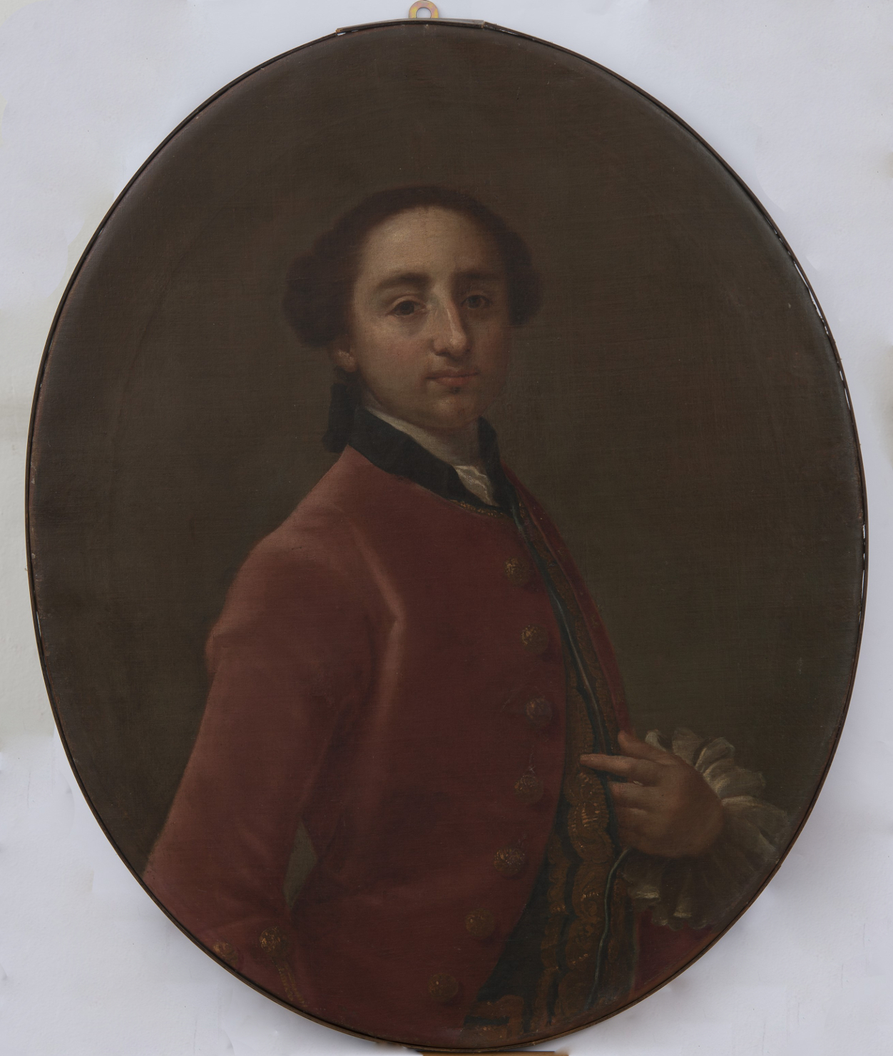 ritratto d'uomo (dipinto) - ambito modenese (metà sec. XVIII)