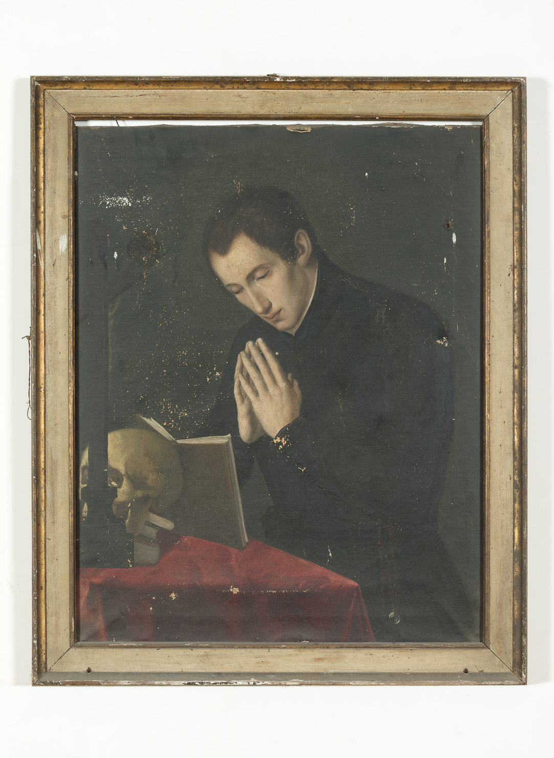 santo in preghiera (dipinto) - ambito modenese (sec. XIX)