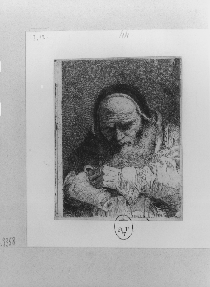 Ritratto di pontefice con brocca, ritratto di pontefice con brocca in mano (stampa) di Tiepolo Giovanni Battista, Tiepolo Gian Domenico (sec. XVIII)