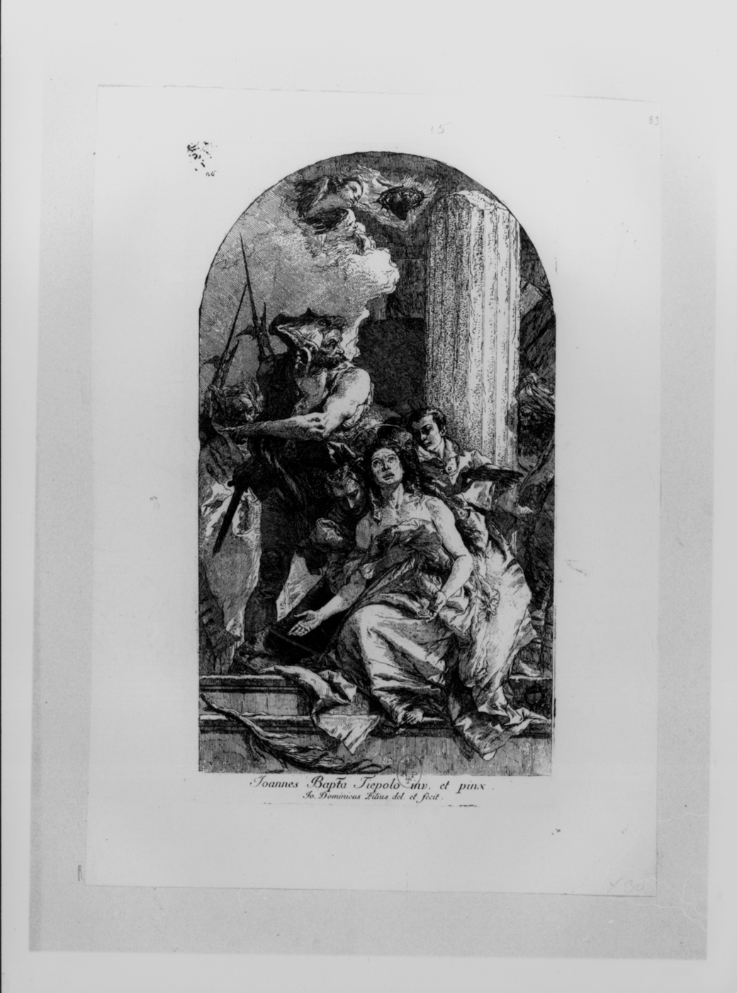 Martirio di Sant'Agata, martirio di Sant'Agata (stampa) di Tiepolo Giovanni Battista, Tiepolo Gian Domenico (terzo quarto sec. XVIII)