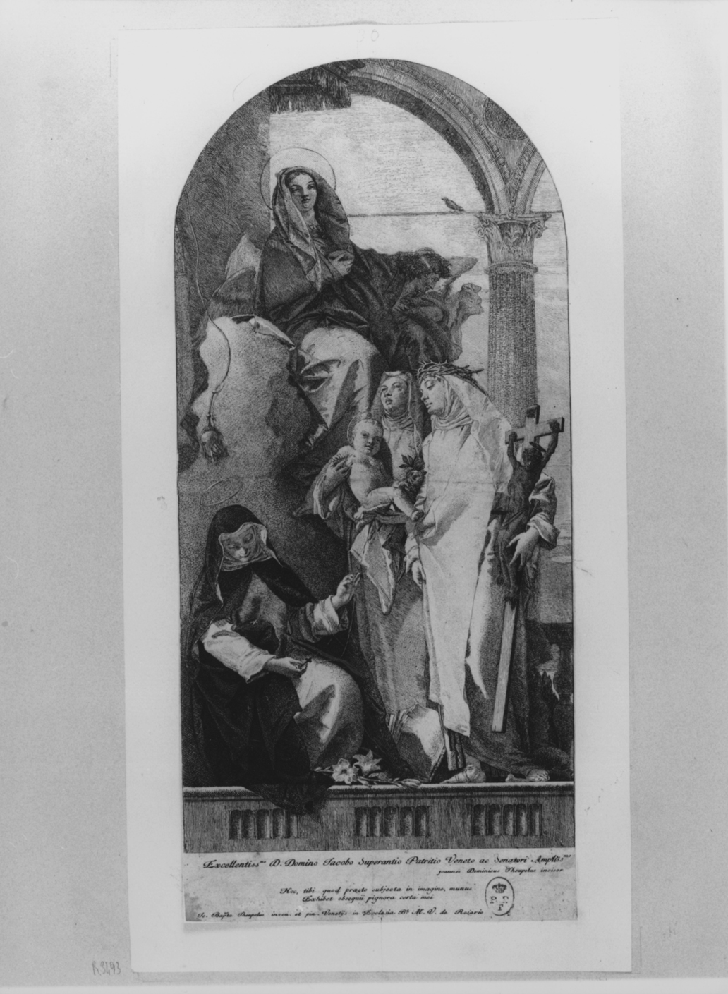 S.t Teresa, S. Rosa e S. Caterina con la VergineLa Vergine e tre Sante domenicane, Maria Vergine e Sante Domenicane (stampa) di Tiepolo Giovanni Battista, Tiepolo Gian Domenico (metà sec. XVIII)