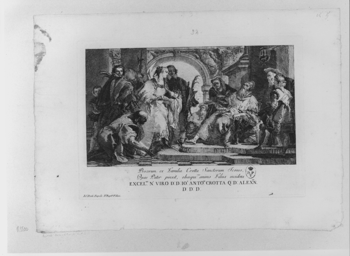 I Santi della famiglia Crotta, Santi della famiglia Crotta (stampa) di Tiepolo Giovanni Battista, Tiepolo Gian Domenico (secondo quarto sec. XVIII)