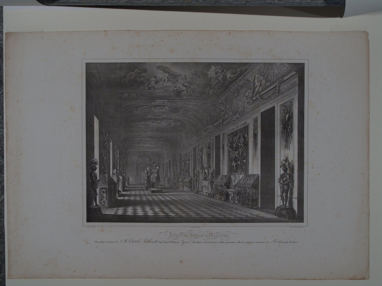 Veduta della Galleria Beaumont, veduta di interno (stampa) di Doyen Michele (secondo quarto sec. XIX)