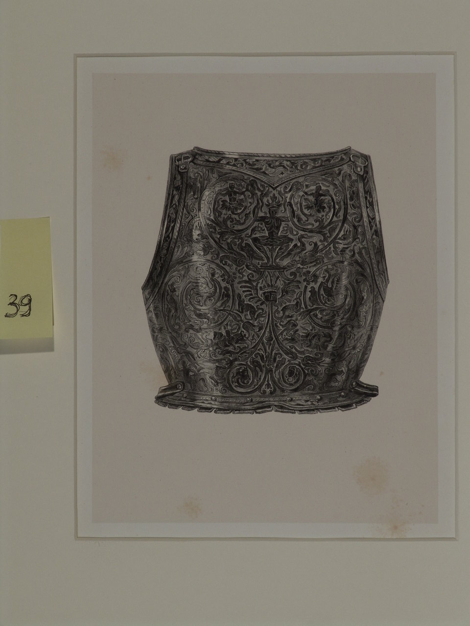 Armatura Martinengo: schiena, armature (stampa, elemento d'insieme) di Lemercier Rose Joseph, Gigoux Jean François (secondo quarto sec. XIX)