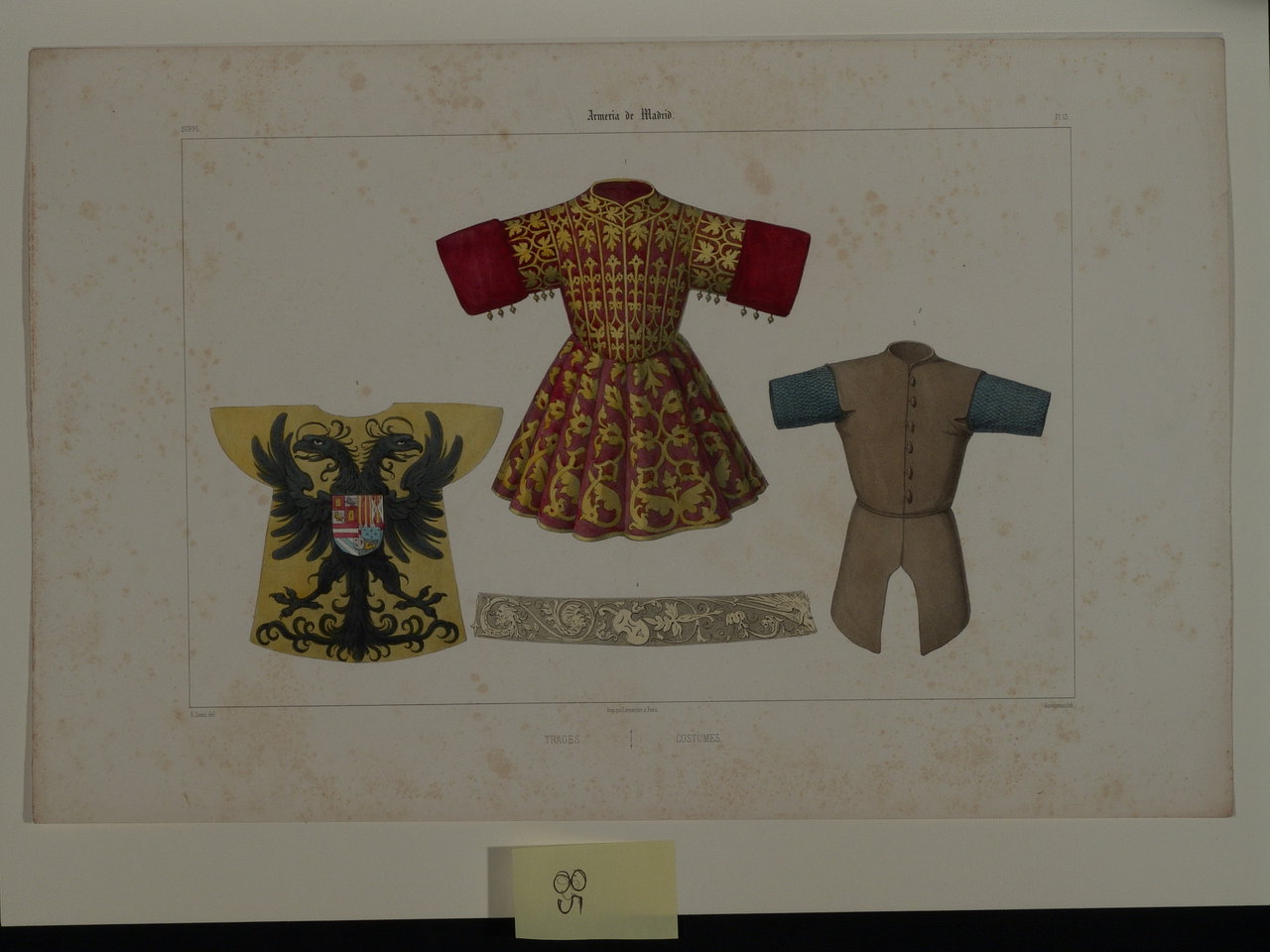 Costumi, abiti (stampa a colori smarginata, serie) di Sensi Baldachi Gaspare, Asselineau Léon Auguste (secondo quarto sec. XIX)