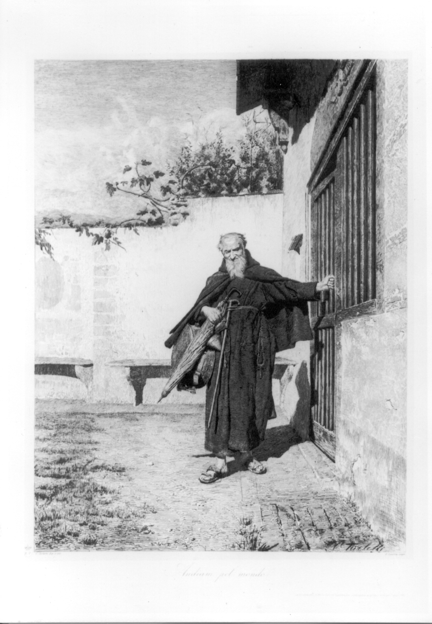 Andiam pel mondo, Figura di vecchio (stampa) di Turletti Celestino (ultimo quarto sec. XIX)