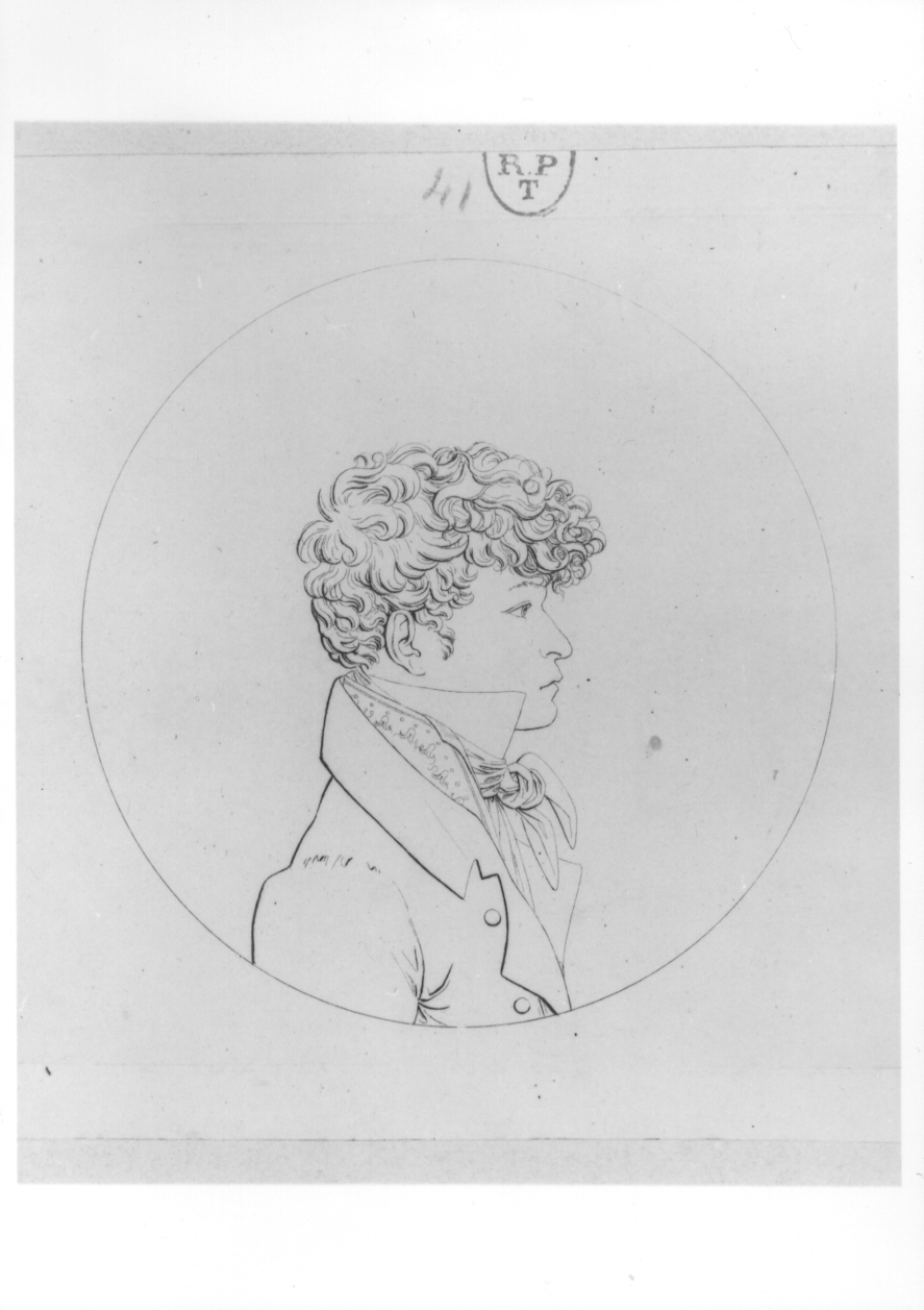 Ritratto di Tacchinardi, Ritratto di giovinetto (stampa) di Boucheron Angelo Michele (sec. XIX)