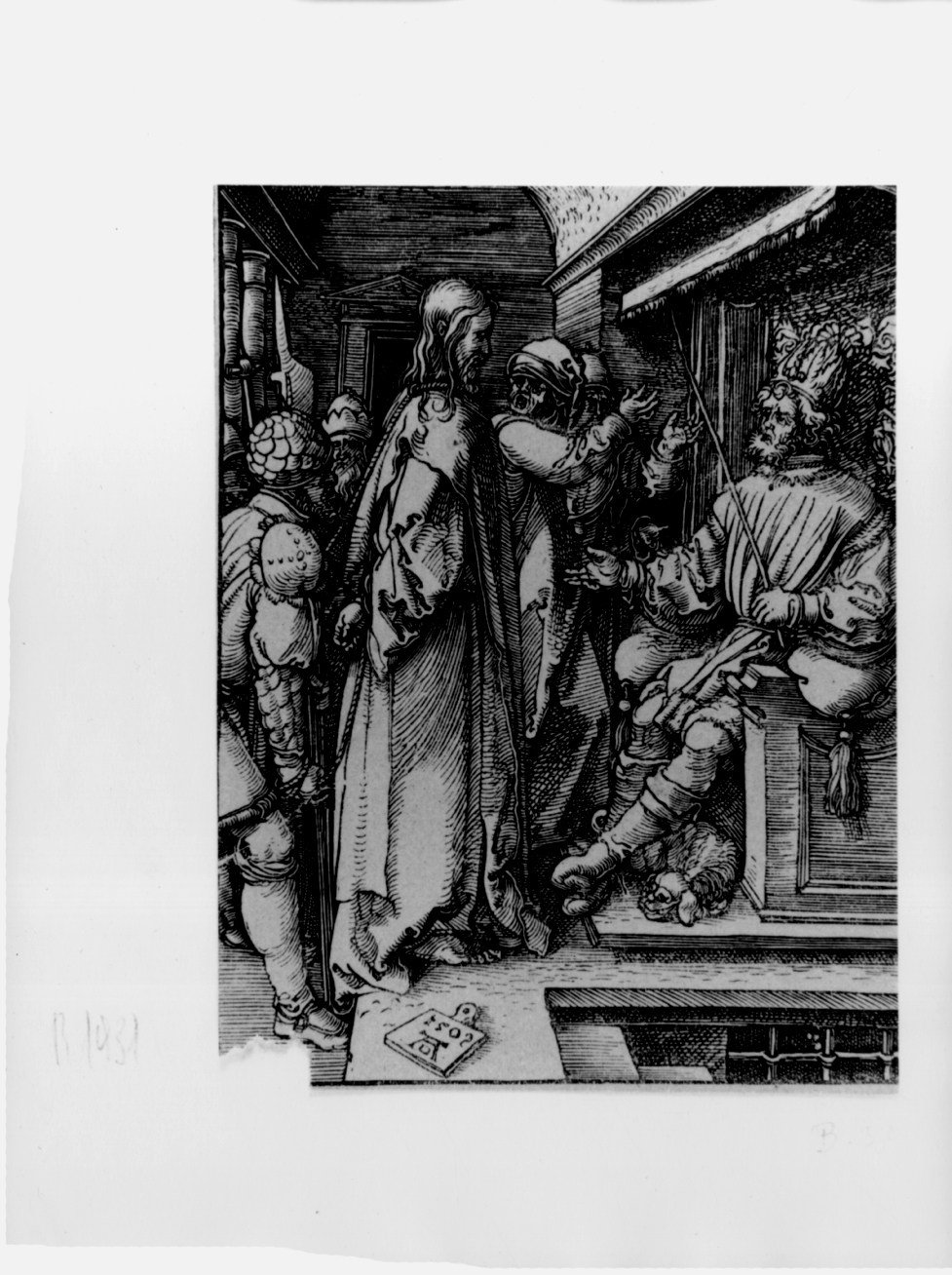 Cristo davanti a Pilato, Cristo davanti a Pilato (stampa smarginata) di Durer Albrecht, Deis Carl August - ambito tedesco (terzo quarto sec. XIX)