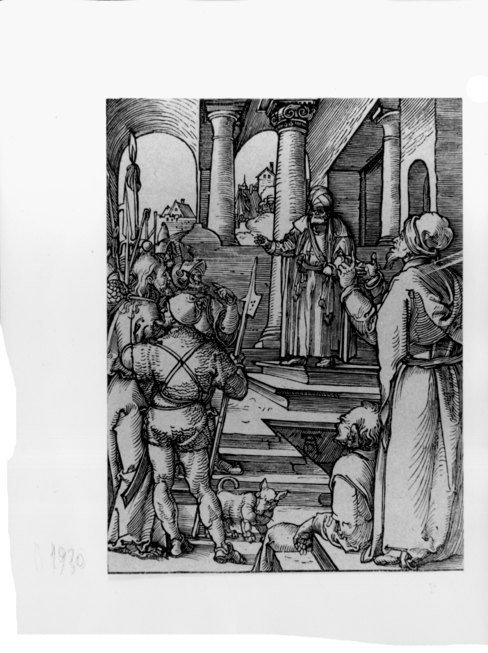 Cristo davanti a Pilato, Cristo davanti a Pilato (stampa smarginata) di Durer Albrecht, Deis Carl August - ambito tedesco (terzo quarto sec. XIX)