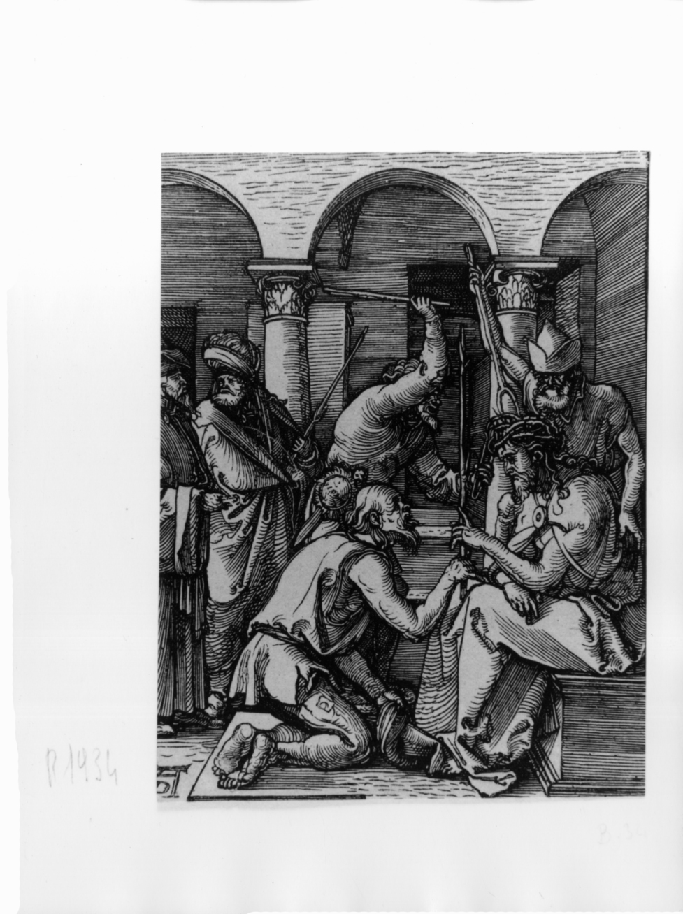 L'incoronazione di spine, Cristo coronato di spine (stampa smarginata) di Durer Albrecht, Deis Carl August - ambito tedesco (terzo quarto sec. XIX)