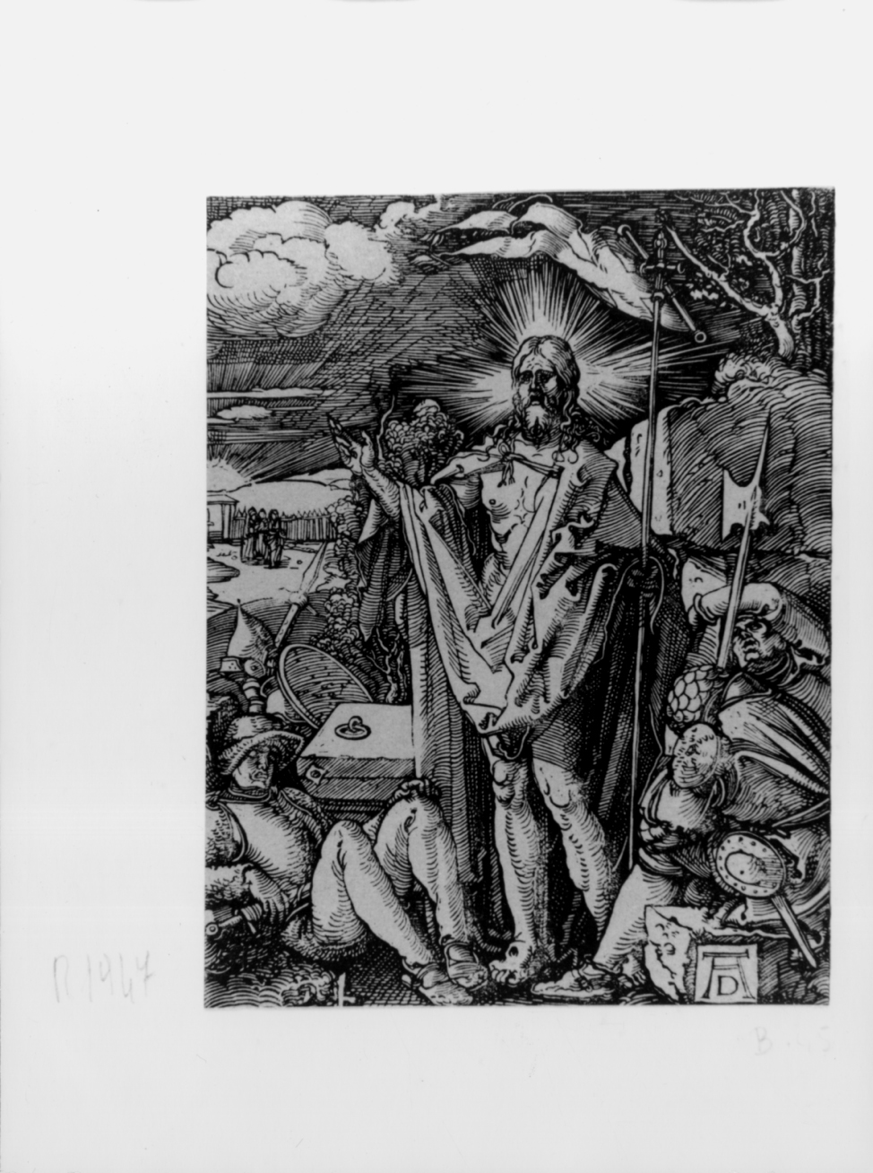 La resurrezione di Cristo, resurrezione di Cristo (stampa smarginata) di Durer Albrecht, Deis Carl August - ambito tedesco (terzo quarto sec. XIX)