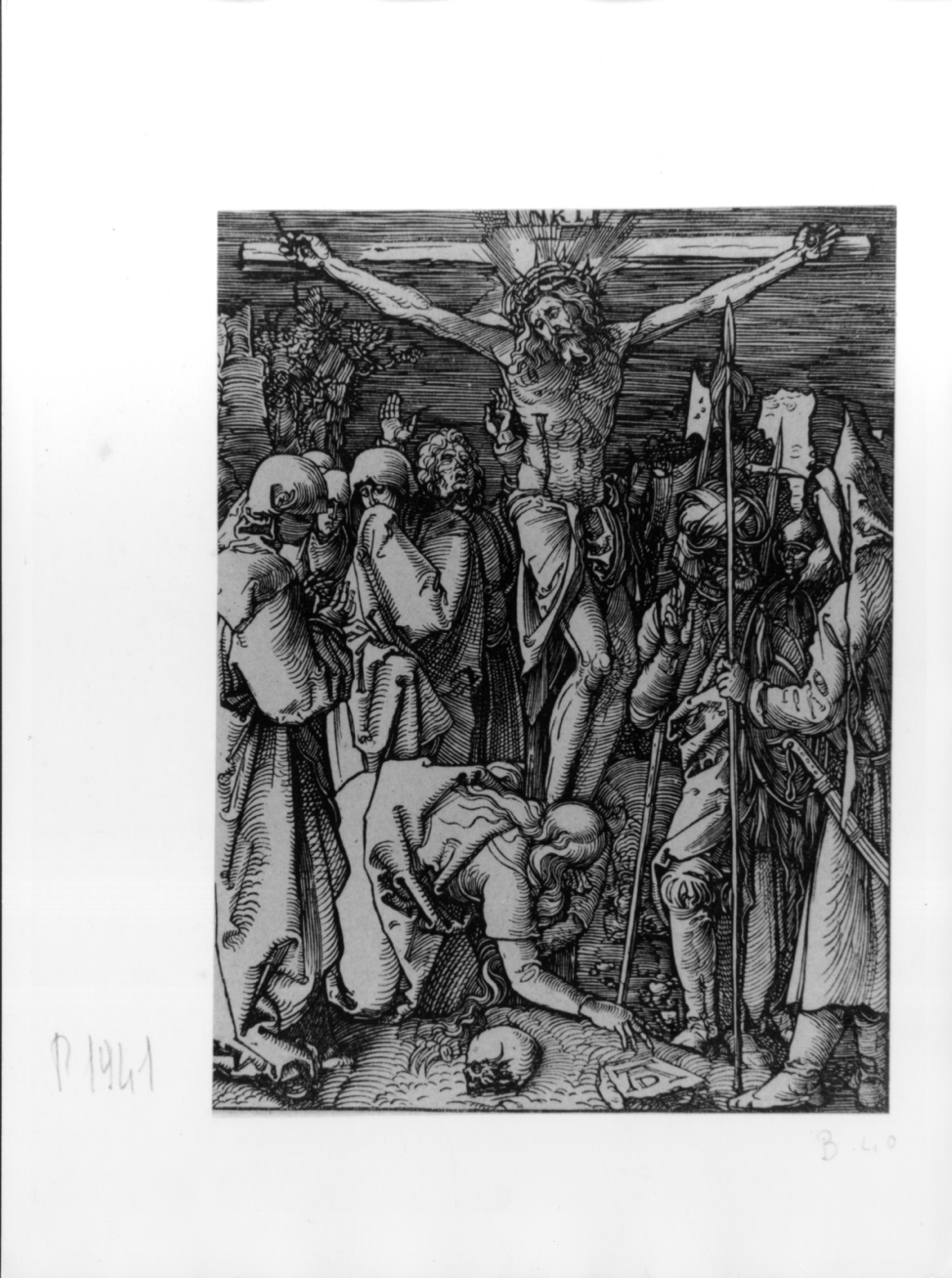 La crocifissione di Gesù Cristo, crocifissione (stampa smarginata) di Durer Albrecht, Deis Carl August - ambito tedesco (terzo quarto sec. XIX)