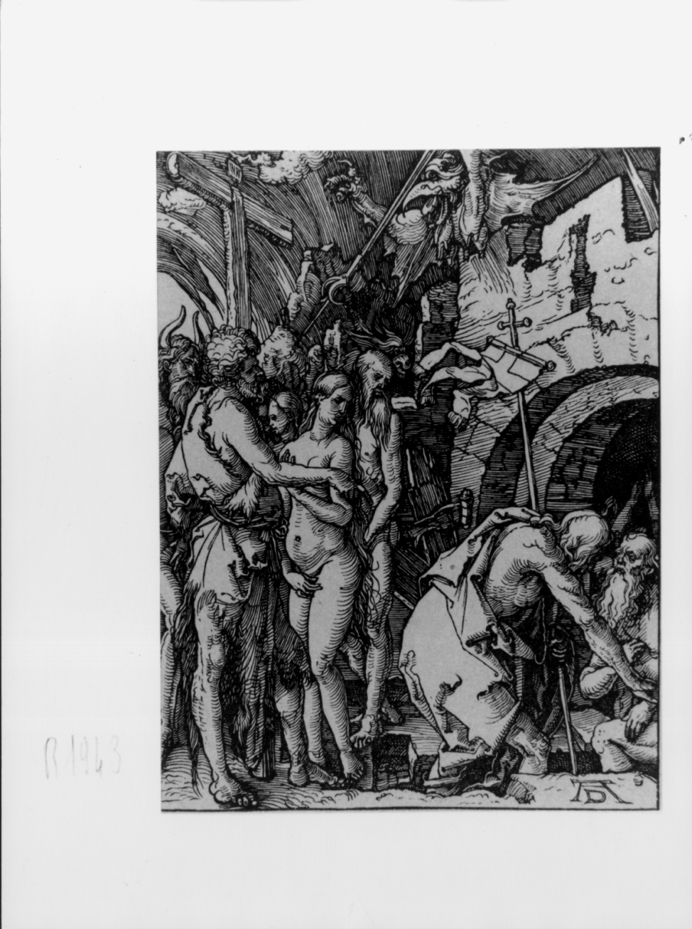 La discesa di Cristo al limbo, discesa di Cristo al limbo (stampa smarginata) di Durer Albrecht, Deis Carl August - ambito tedesco (terzo quarto sec. XIX)
